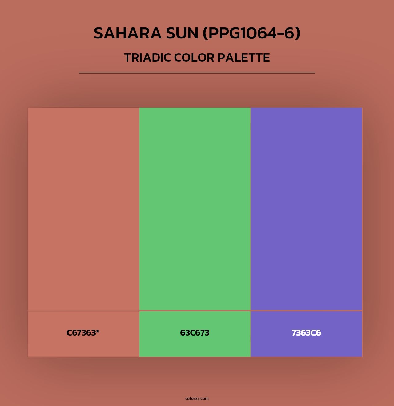 Sahara Sun (PPG1064-6) - Triadic Color Palette