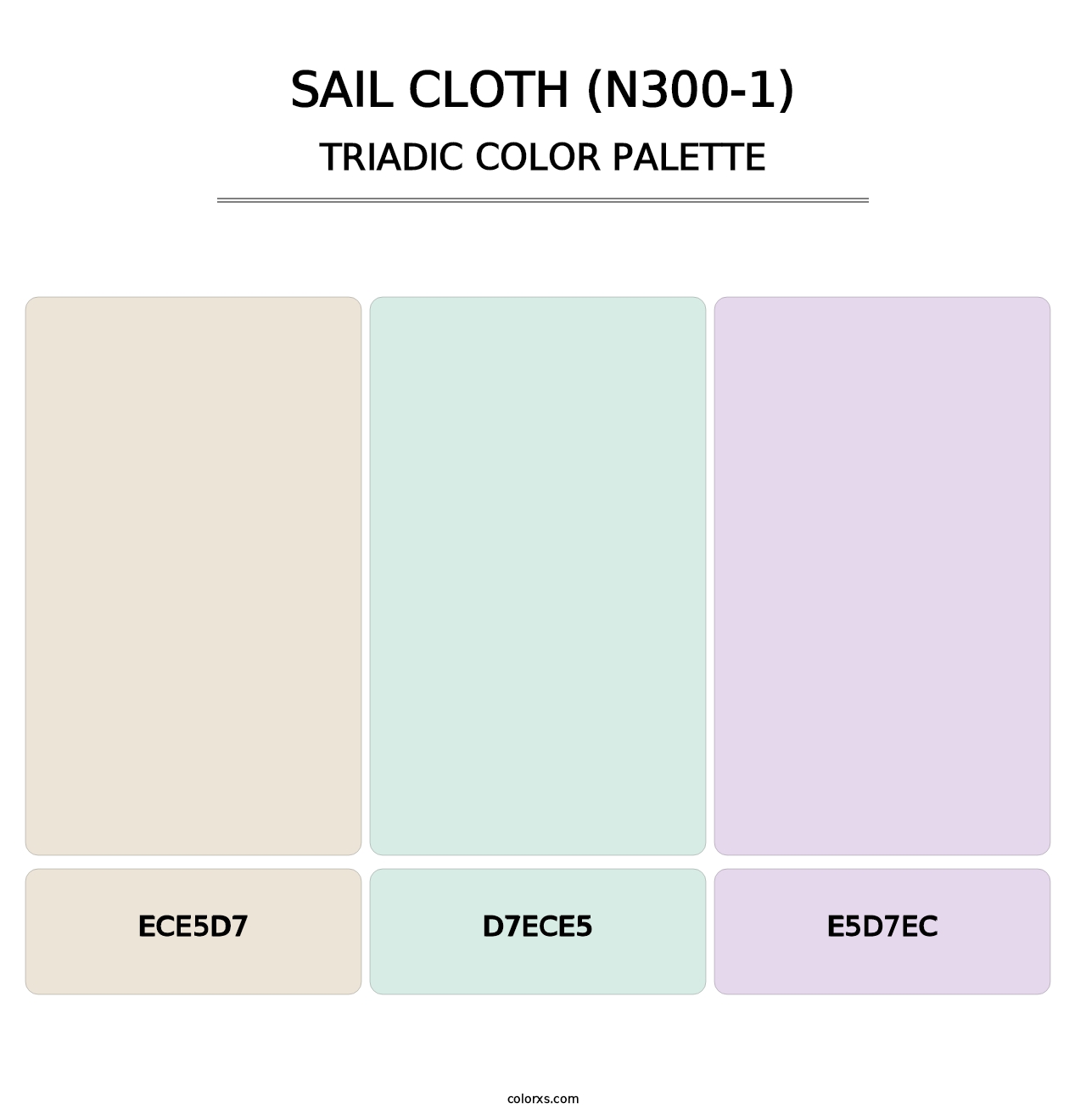 Sail Cloth (N300-1) - Triadic Color Palette