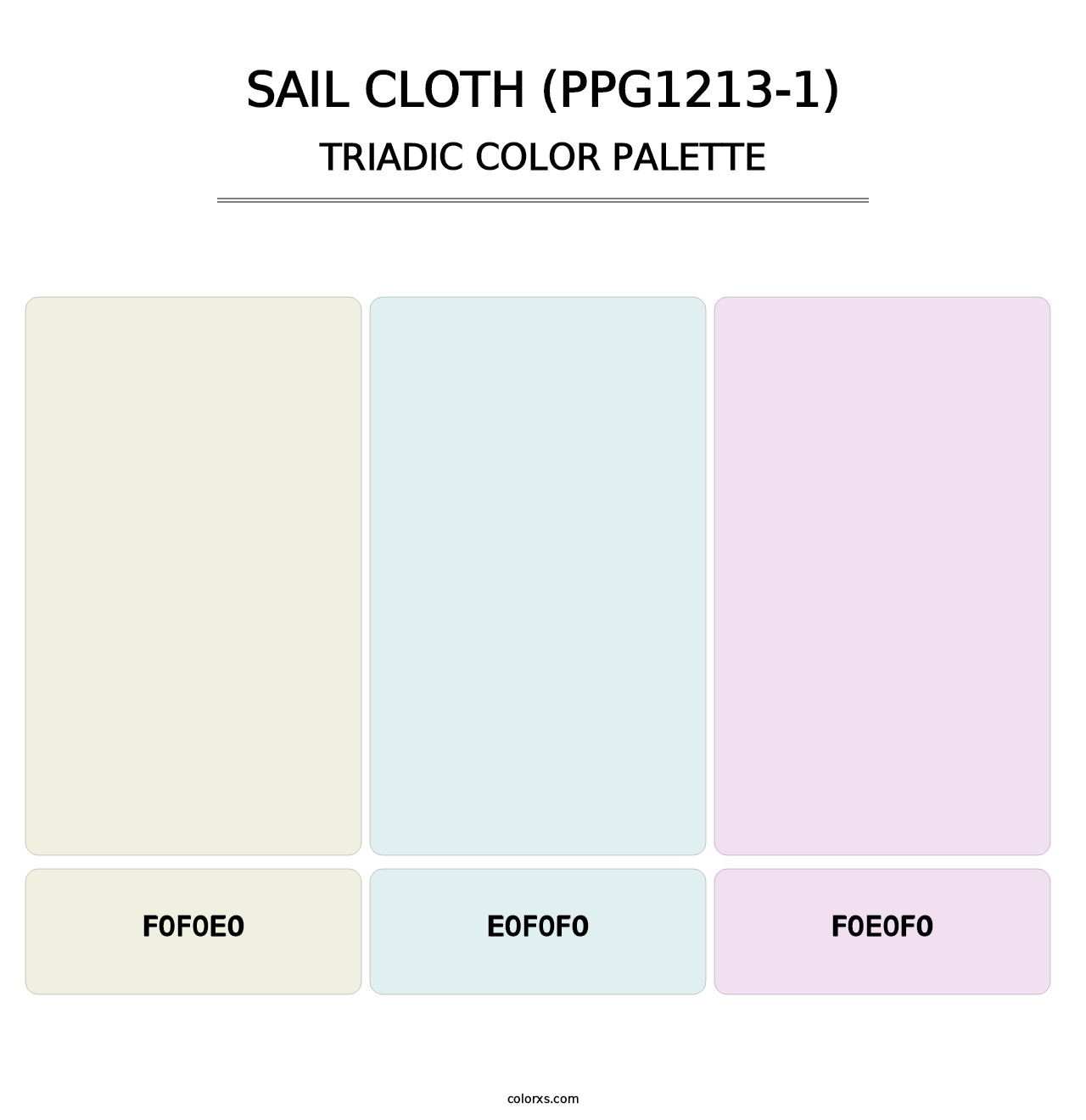Sail Cloth (PPG1213-1) - Triadic Color Palette