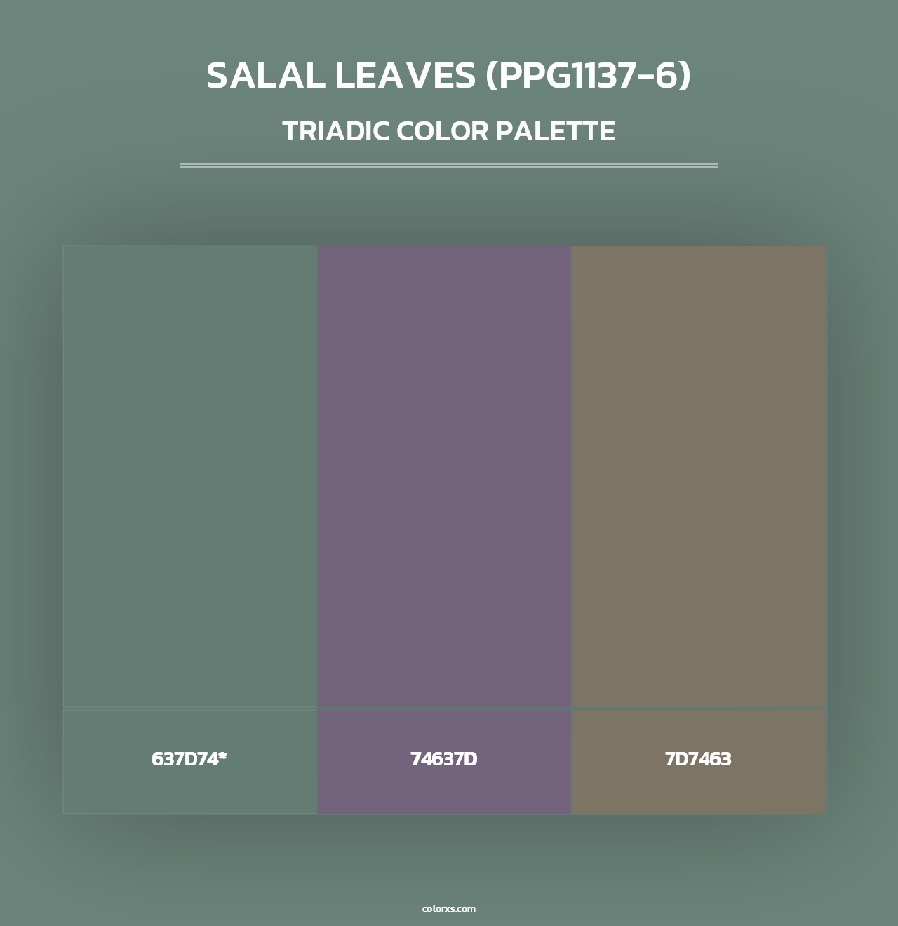 Salal Leaves (PPG1137-6) - Triadic Color Palette