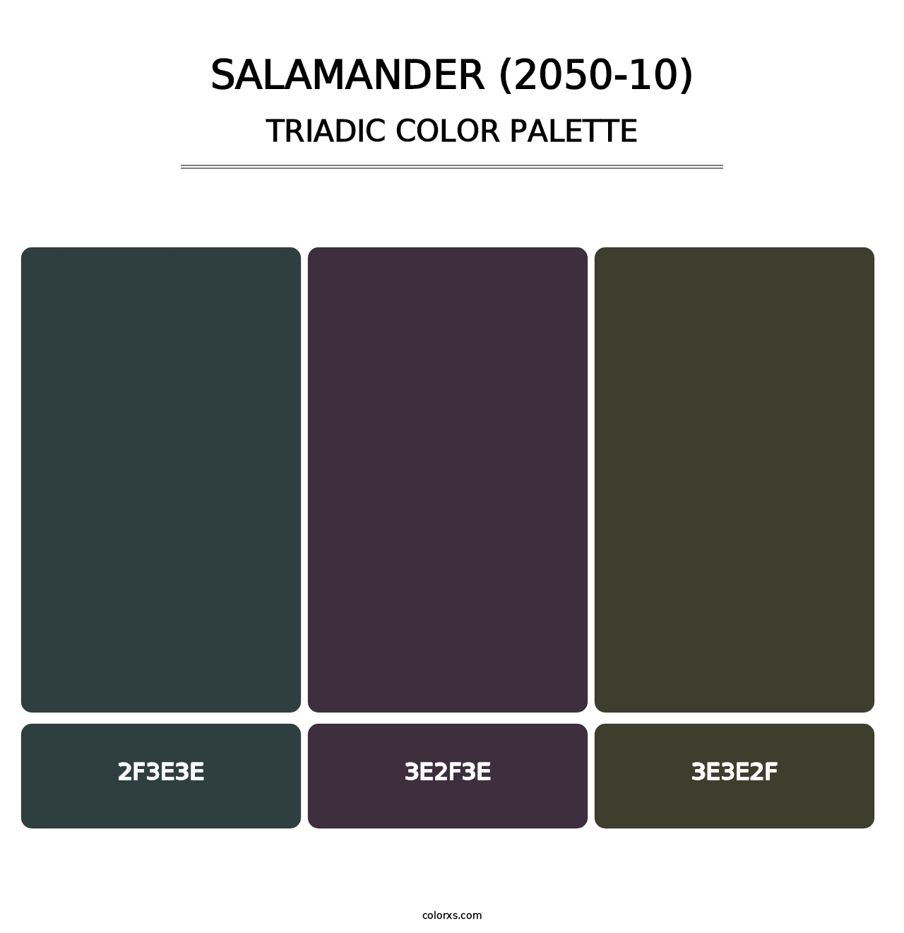 Salamander (2050-10) - Triadic Color Palette