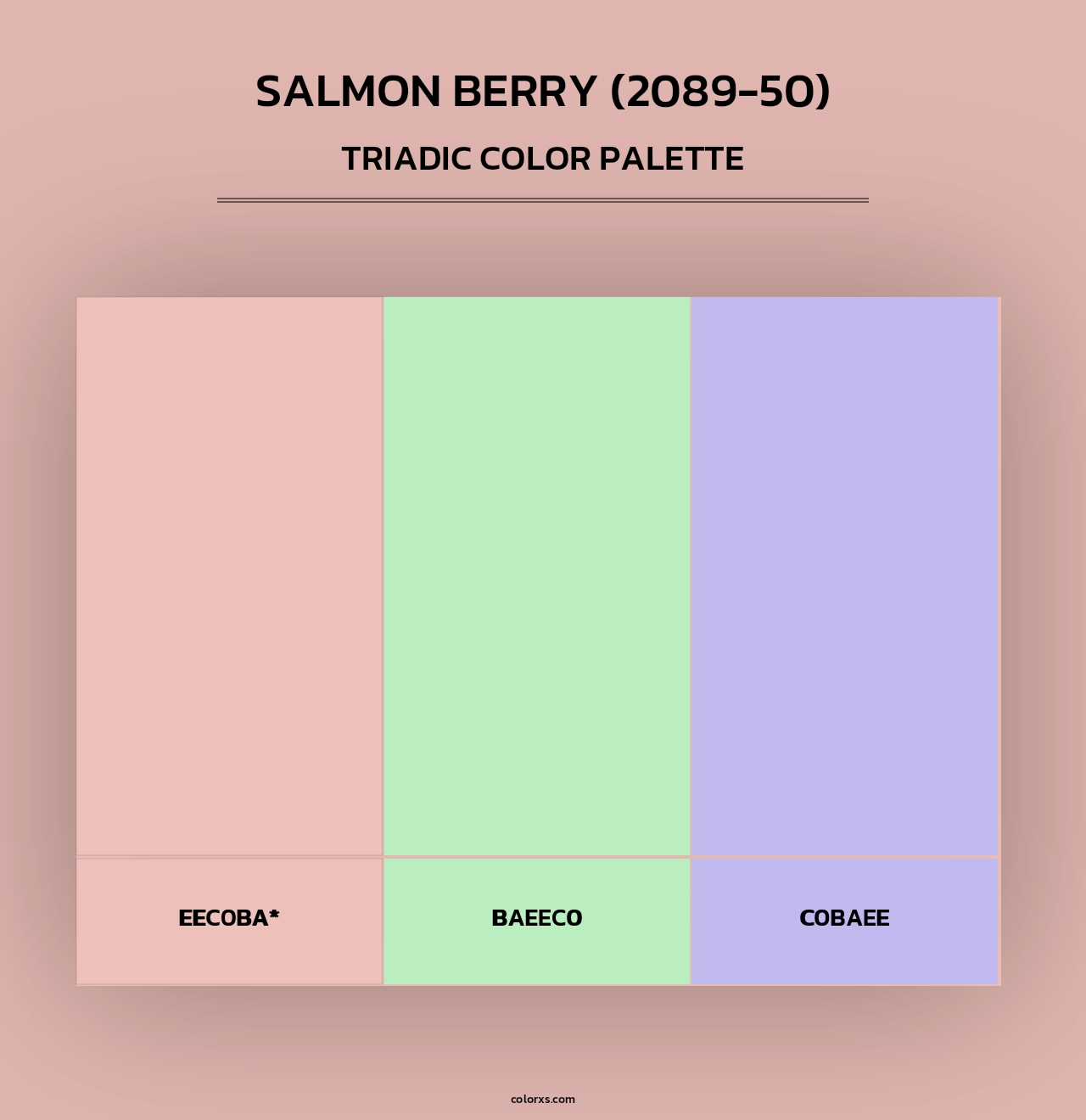 Salmon Berry (2089-50) - Triadic Color Palette