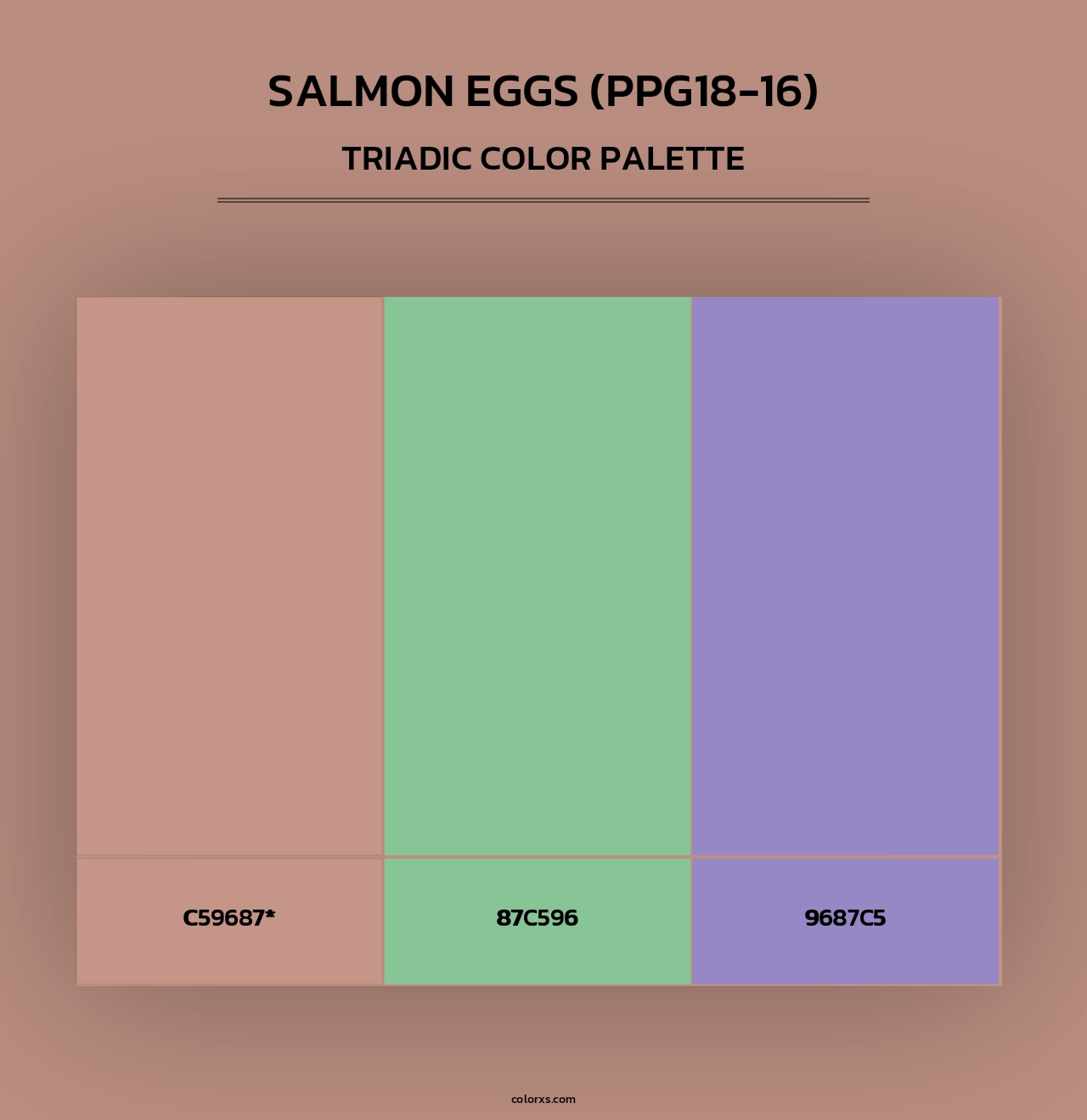 Salmon Eggs (PPG18-16) - Triadic Color Palette