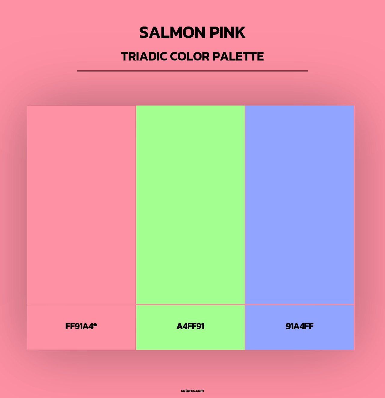 Salmon Pink - Triadic Color Palette