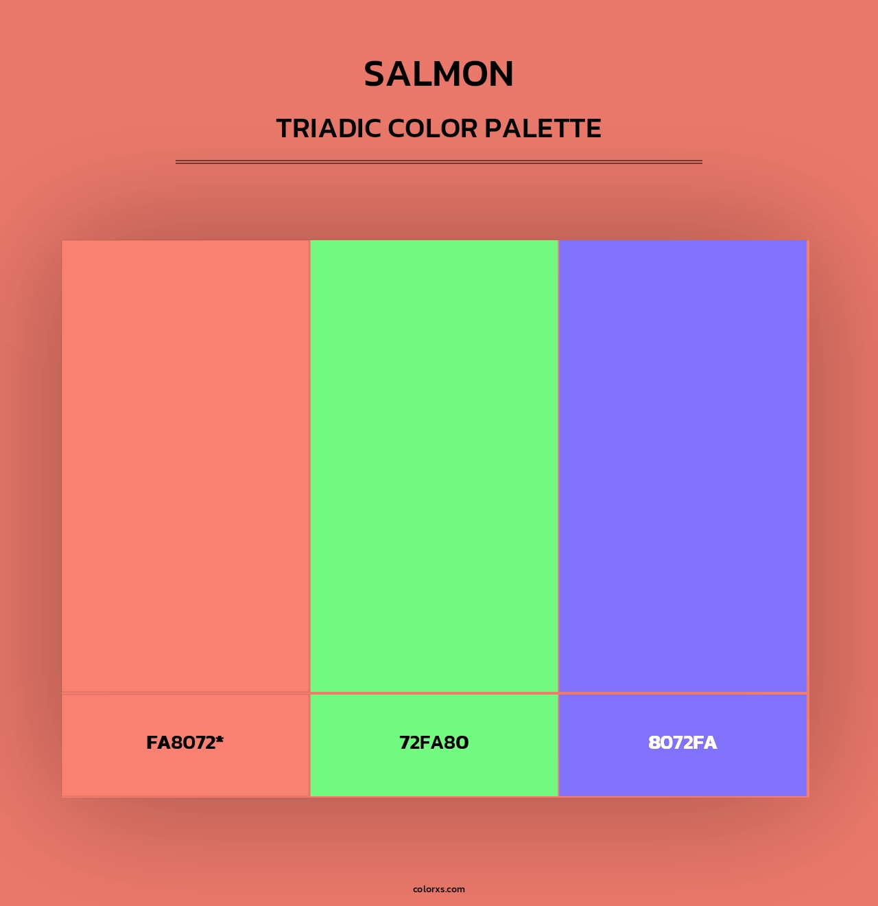 Salmon - Triadic Color Palette