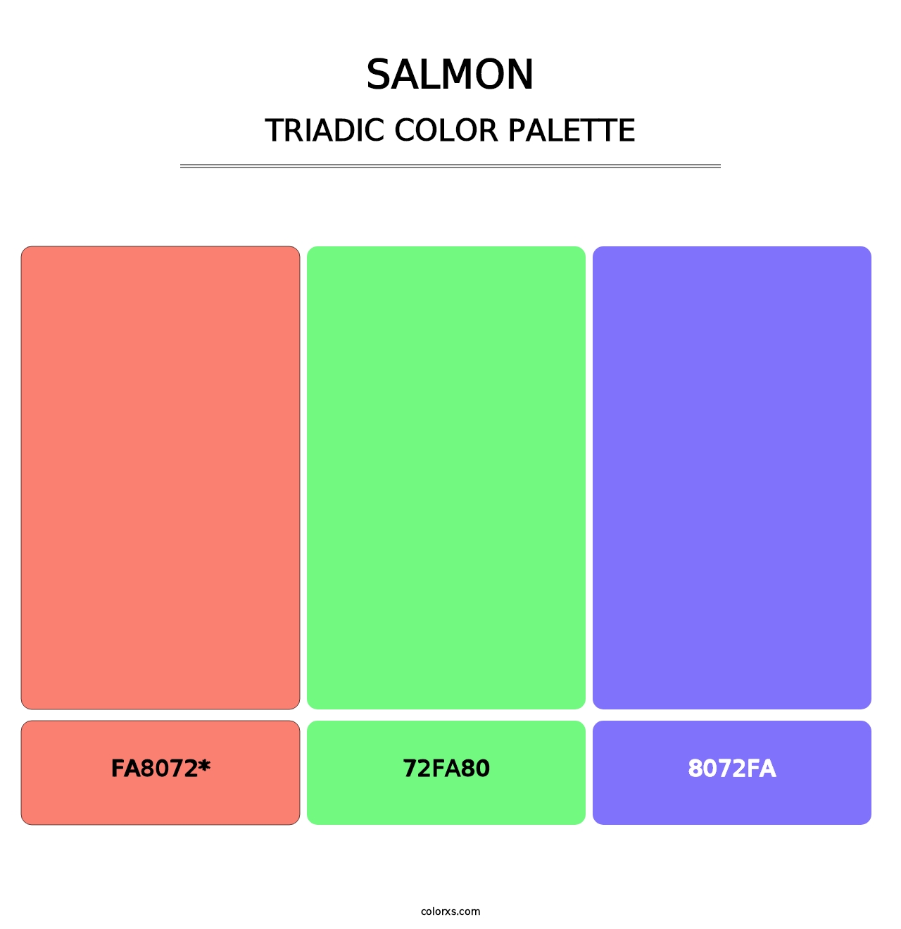 Salmon - Triadic Color Palette