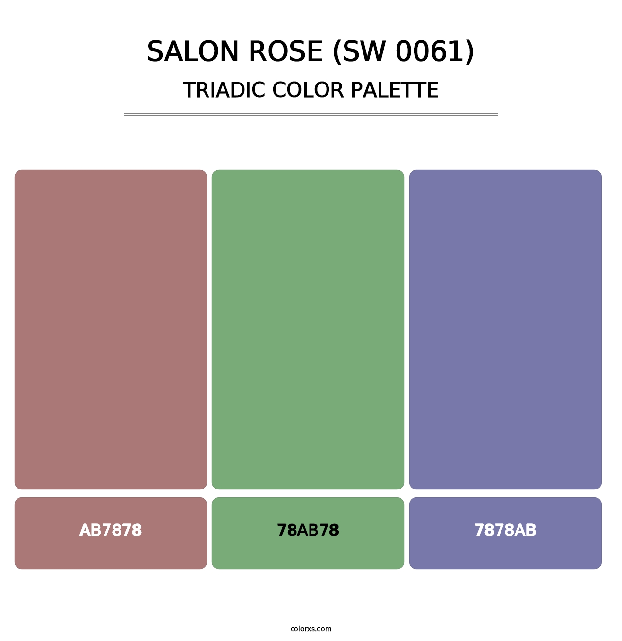 Salon Rose (SW 0061) - Triadic Color Palette