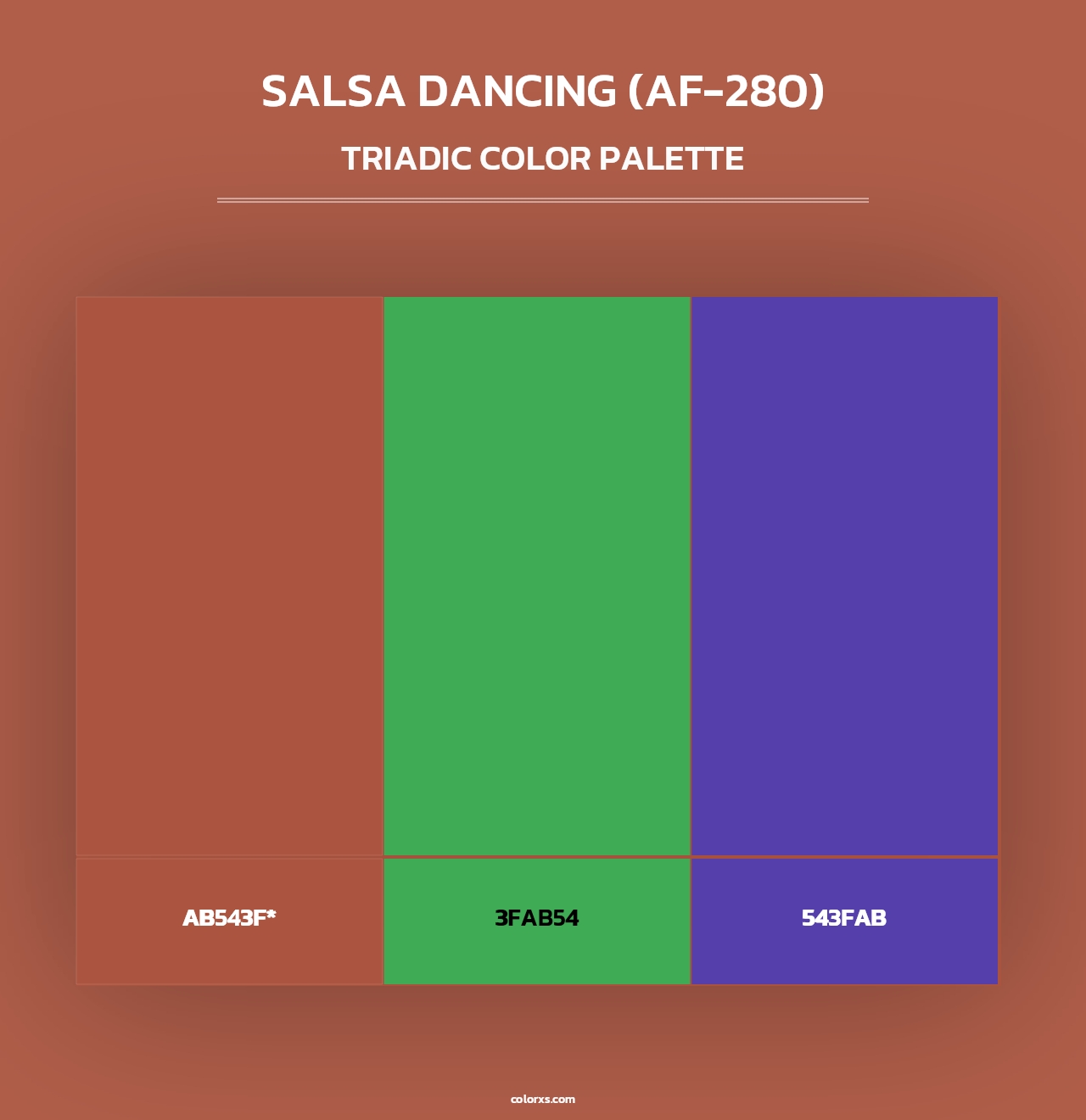 Salsa Dancing (AF-280) - Triadic Color Palette