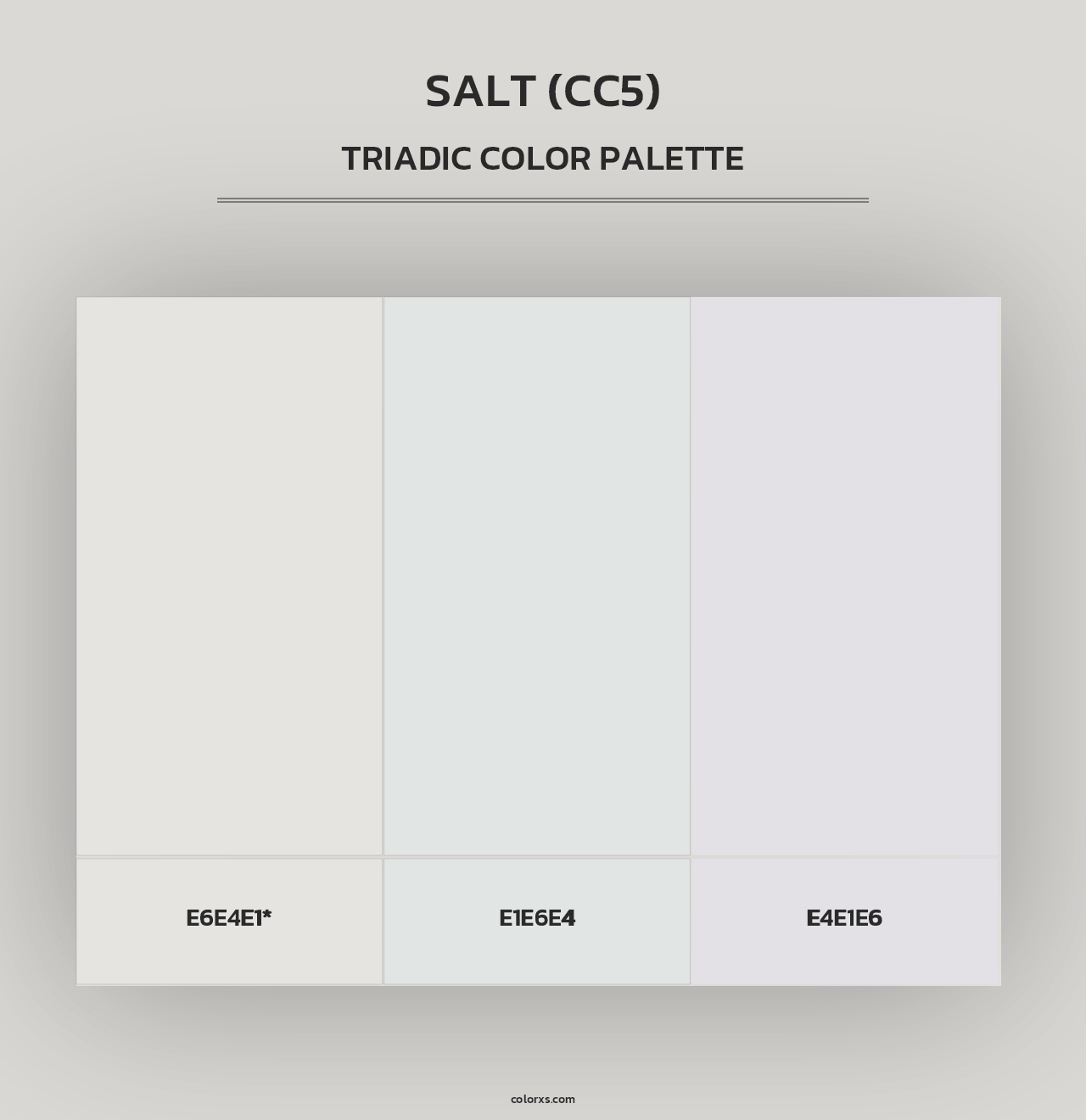 Salt (CC5) - Triadic Color Palette