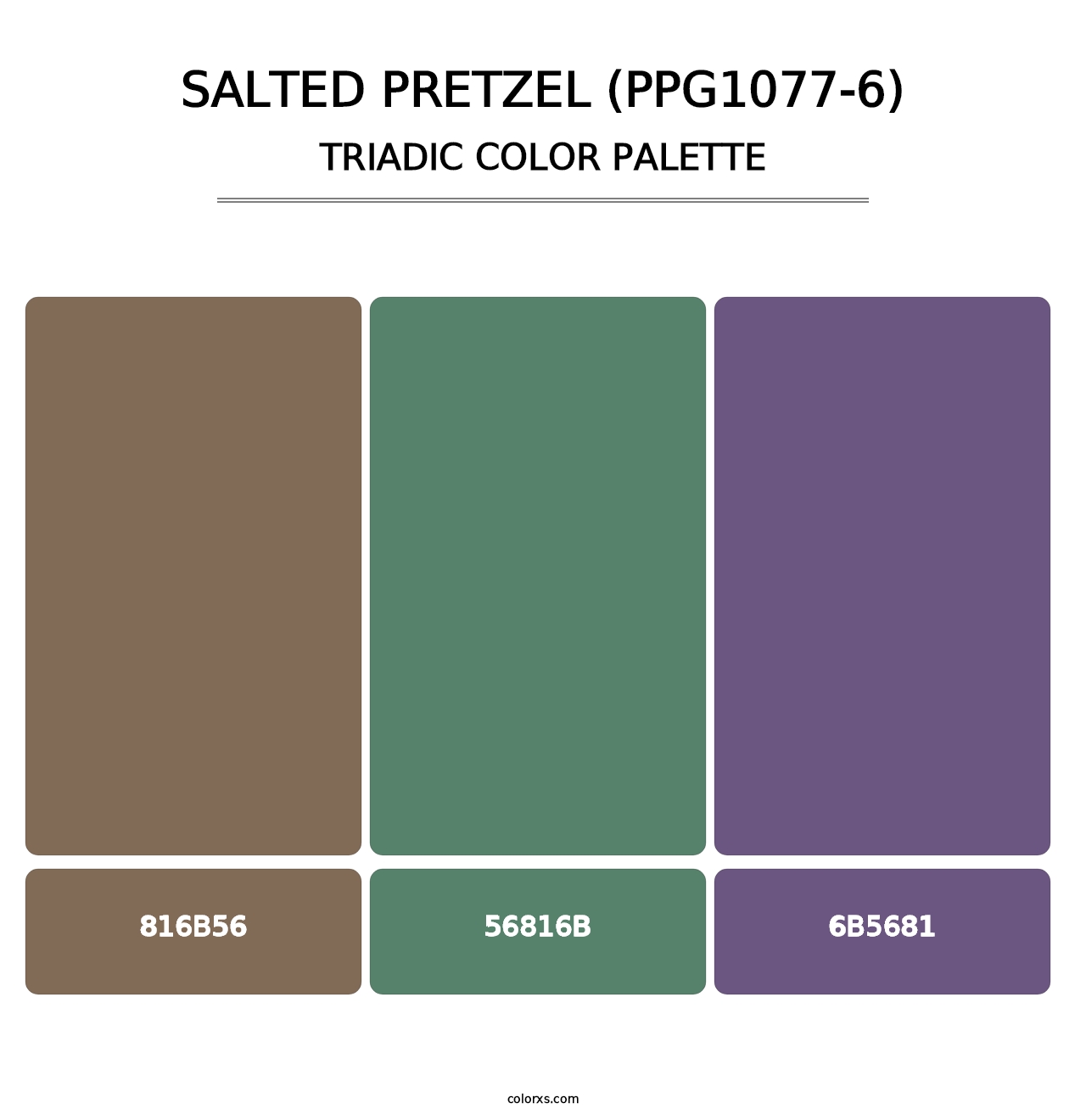Salted Pretzel (PPG1077-6) - Triadic Color Palette