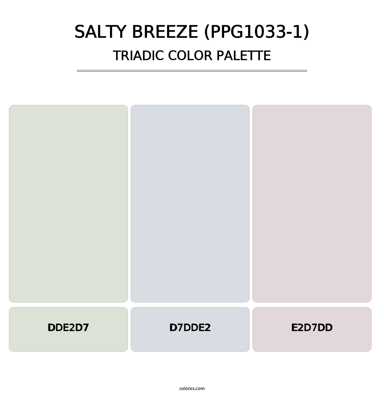 Salty Breeze (PPG1033-1) - Triadic Color Palette