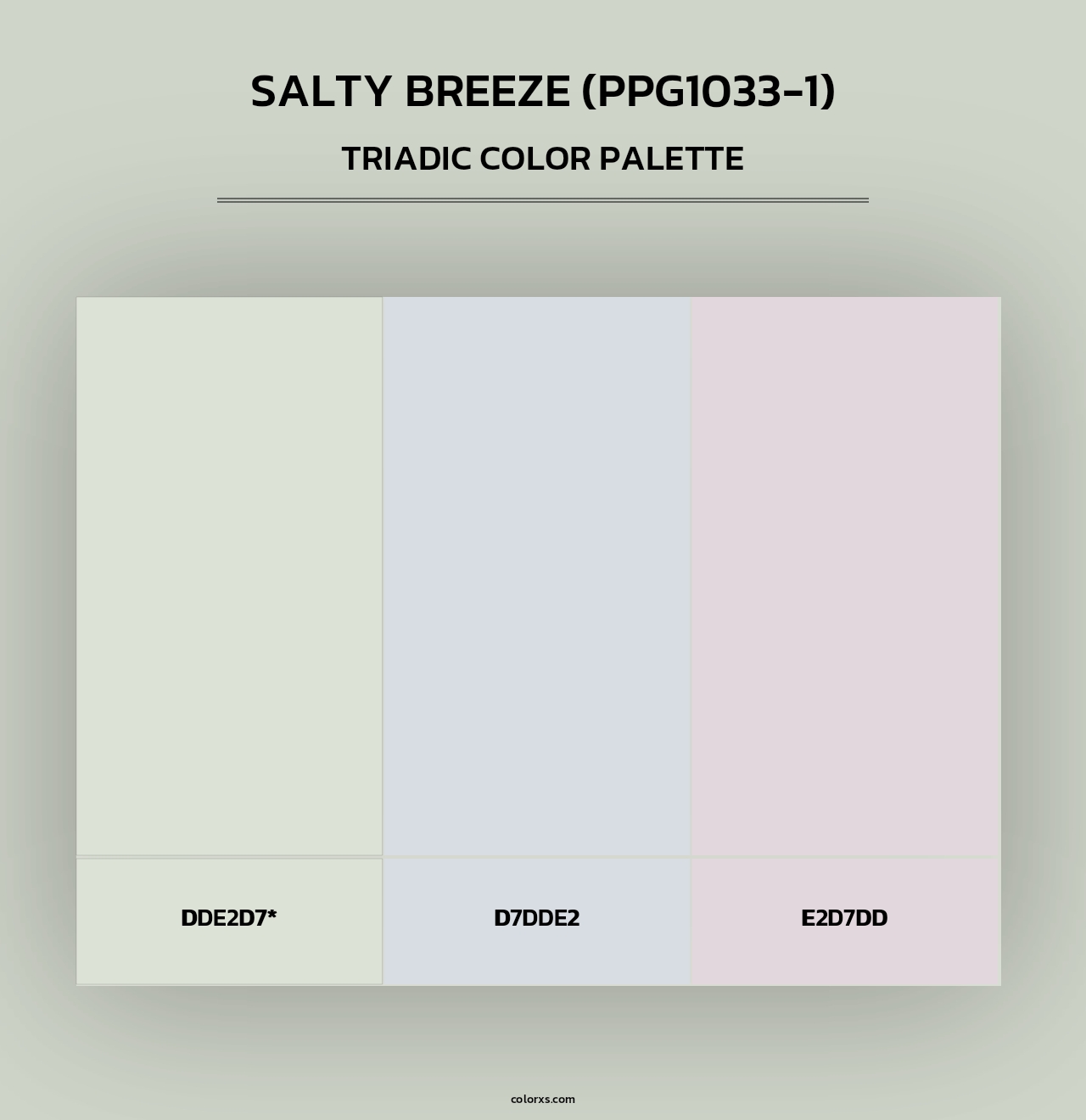 Salty Breeze (PPG1033-1) - Triadic Color Palette
