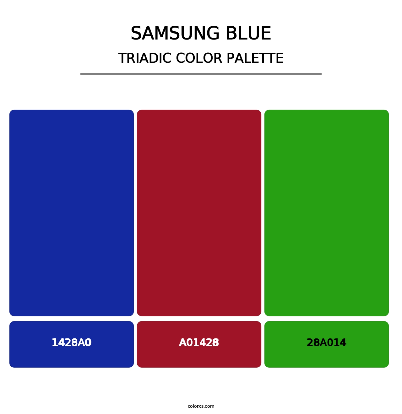 Samsung Blue - Triadic Color Palette