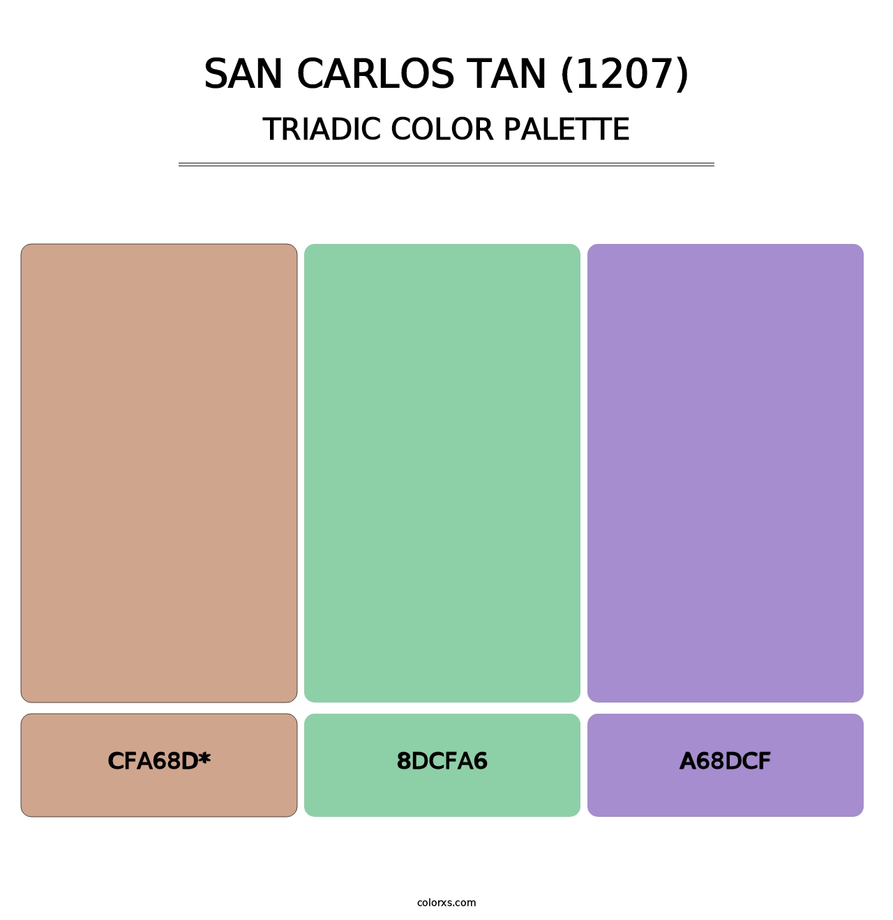 San Carlos Tan (1207) - Triadic Color Palette