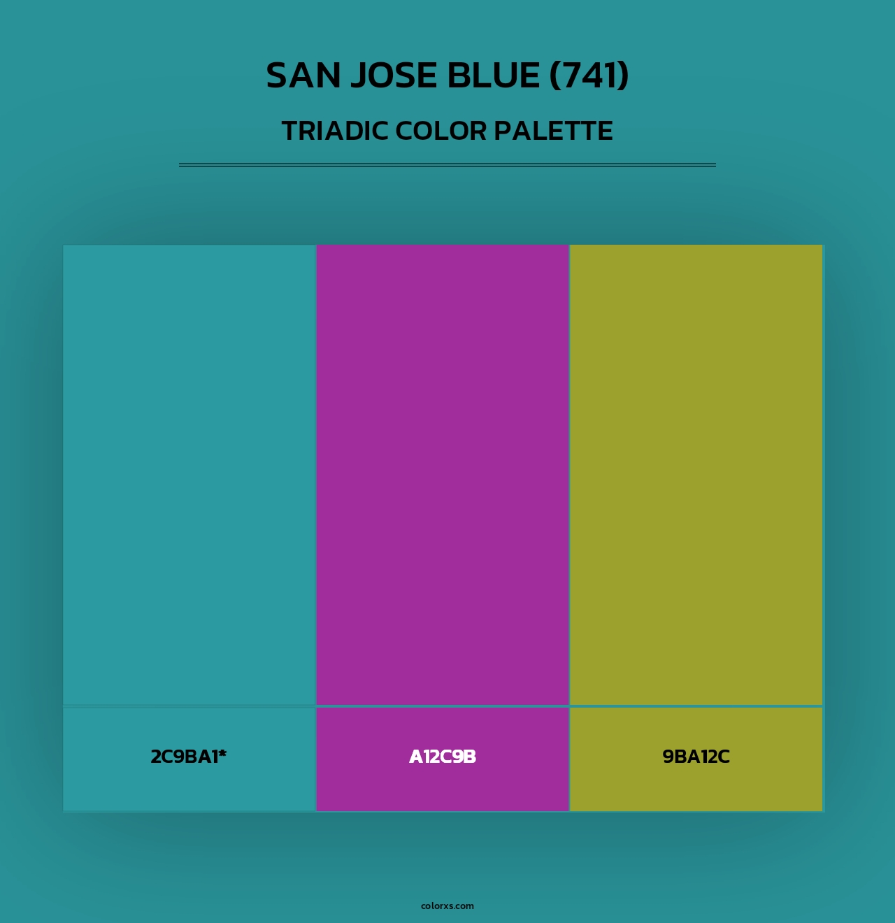 San Jose Blue (741) - Triadic Color Palette