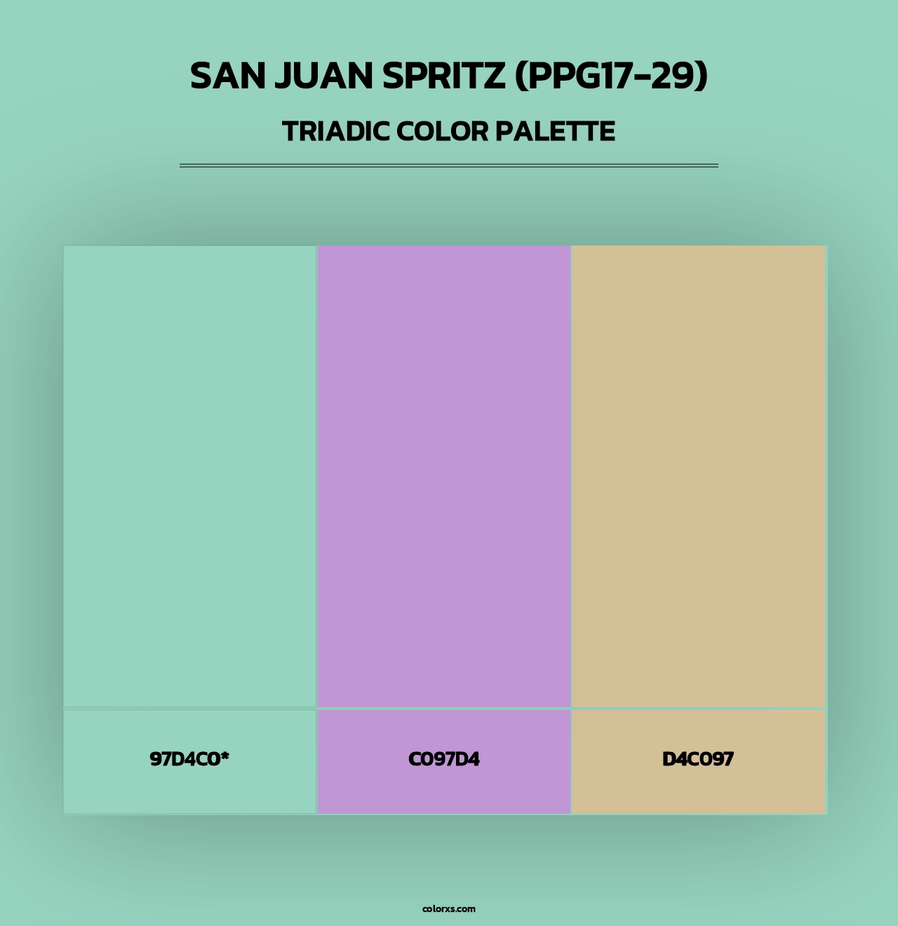 San Juan Spritz (PPG17-29) - Triadic Color Palette