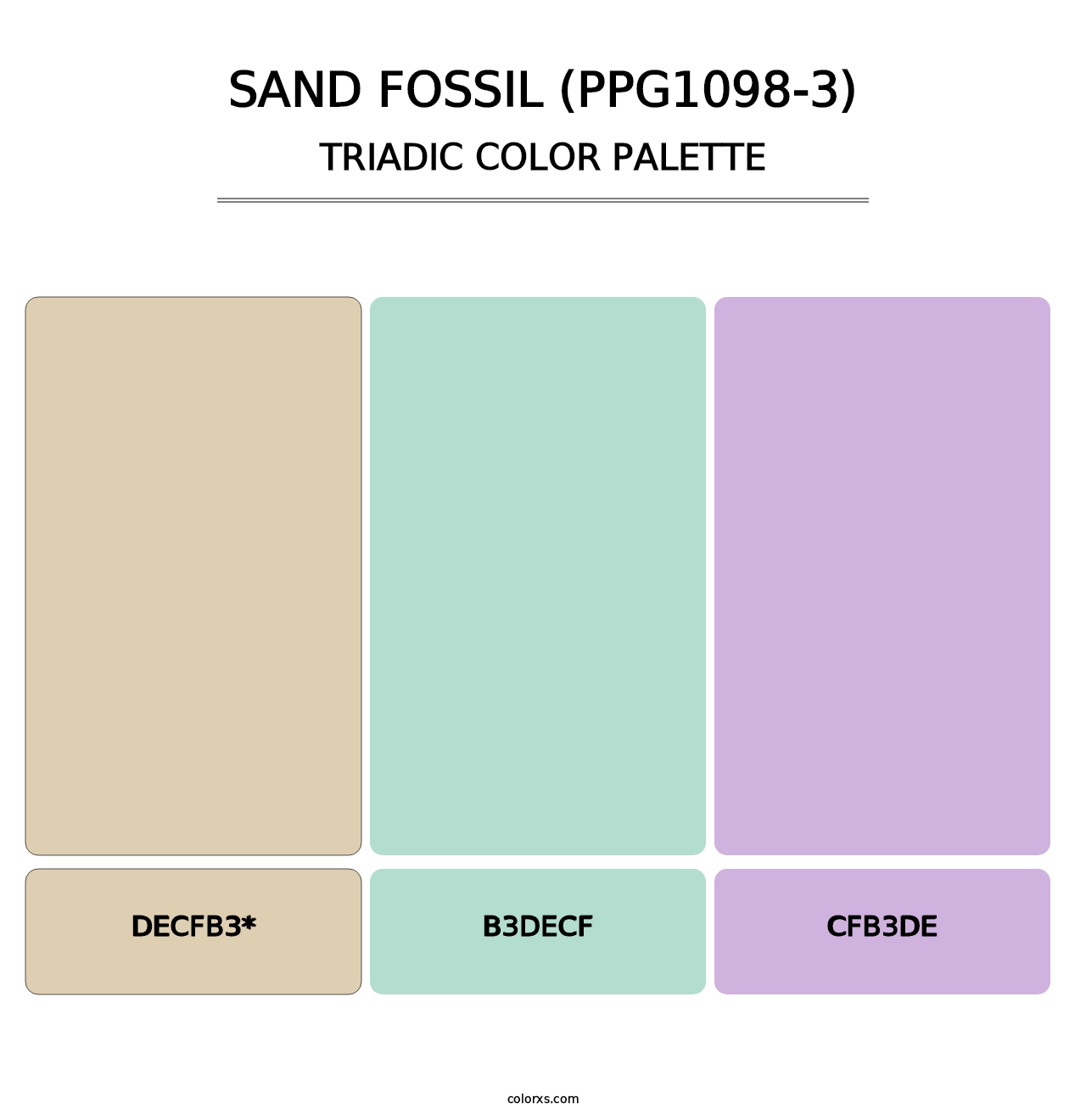 Sand Fossil (PPG1098-3) - Triadic Color Palette