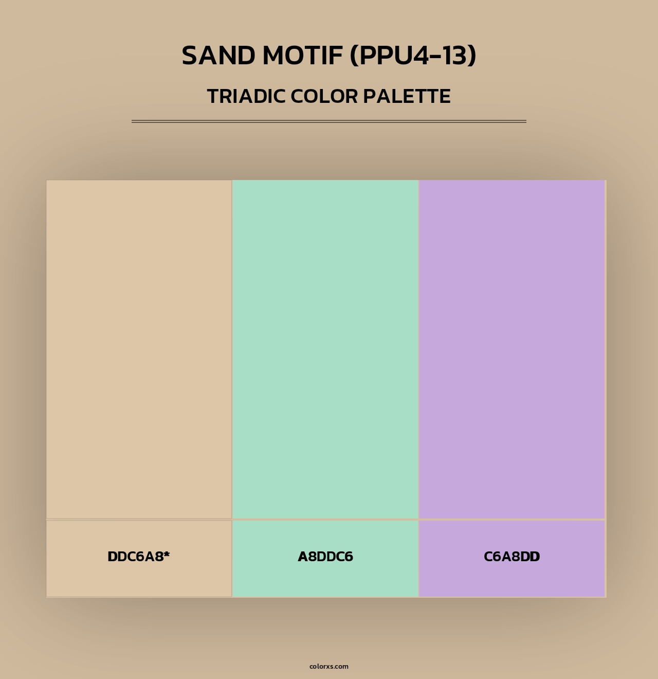 Sand Motif (PPU4-13) - Triadic Color Palette