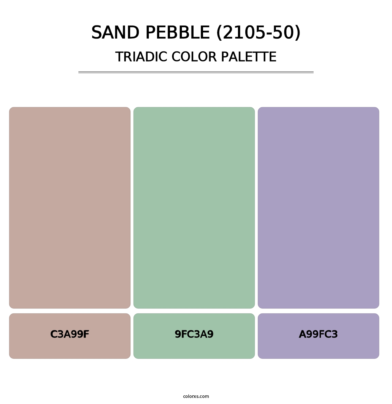 Sand Pebble (2105-50) - Triadic Color Palette