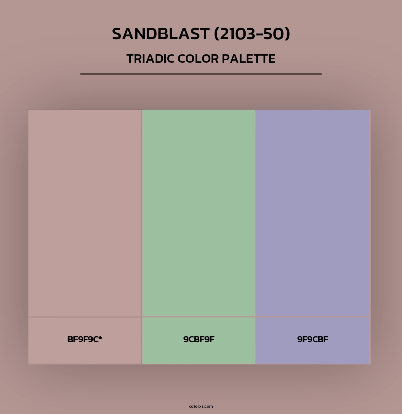 Sandblast (2103-50) - Triadic Color Palette