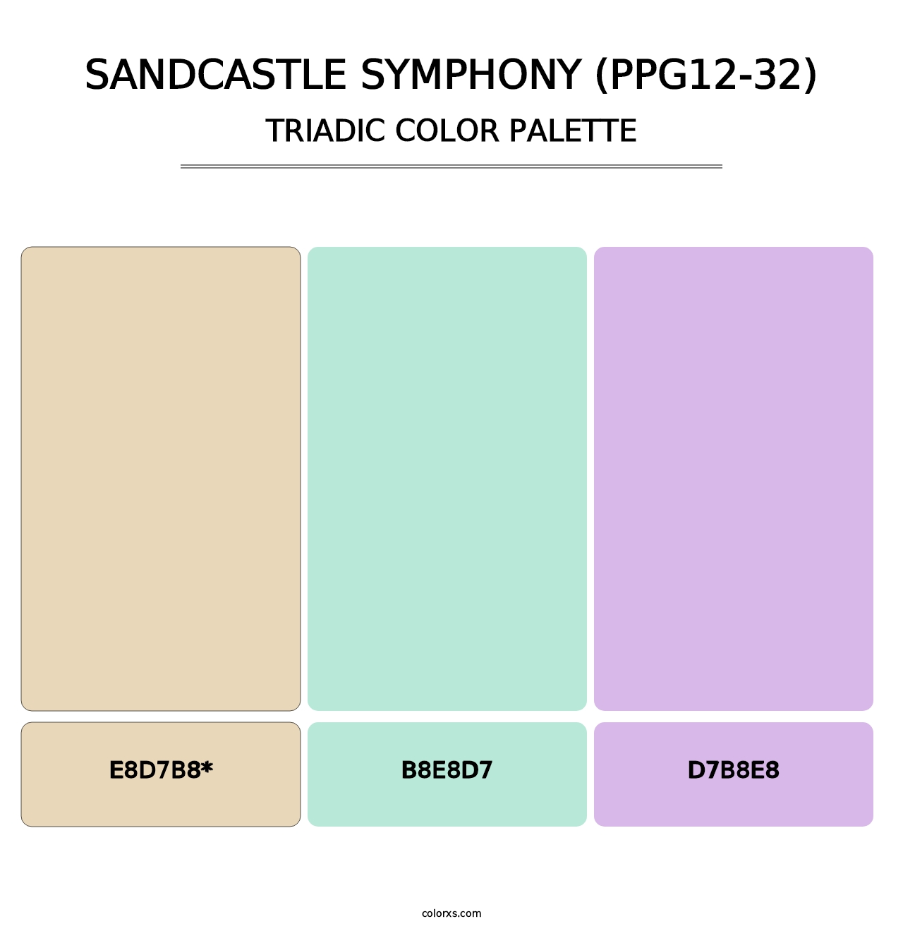 Sandcastle Symphony (PPG12-32) - Triadic Color Palette