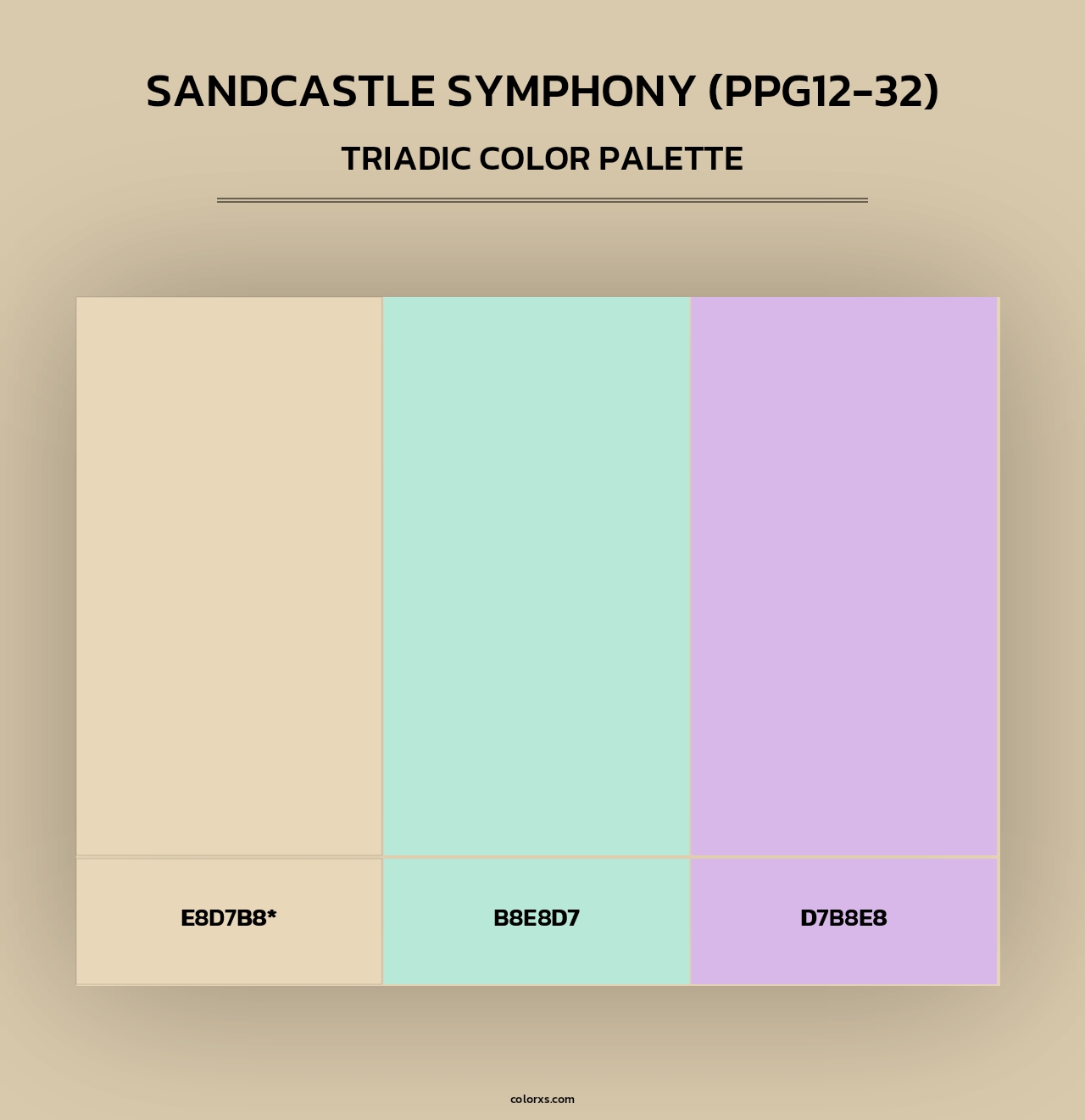 Sandcastle Symphony (PPG12-32) - Triadic Color Palette
