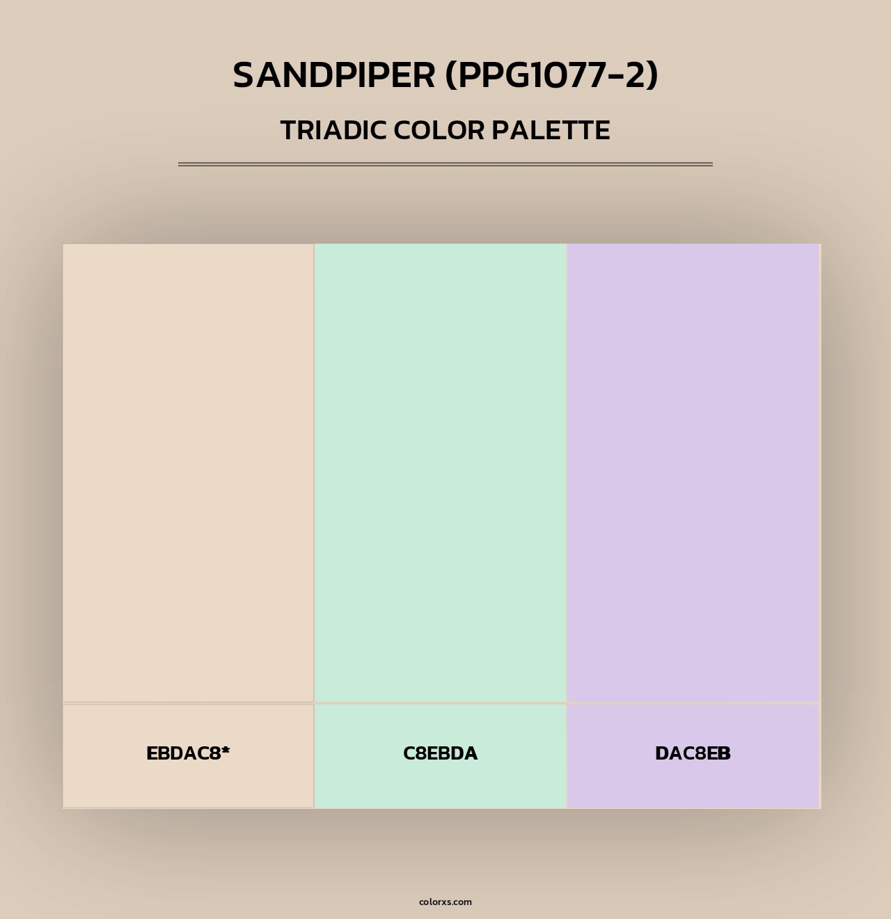 Sandpiper (PPG1077-2) - Triadic Color Palette