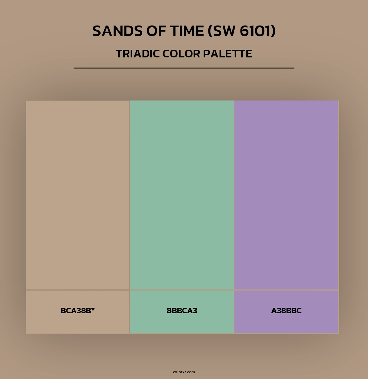Sands of Time (SW 6101) - Triadic Color Palette