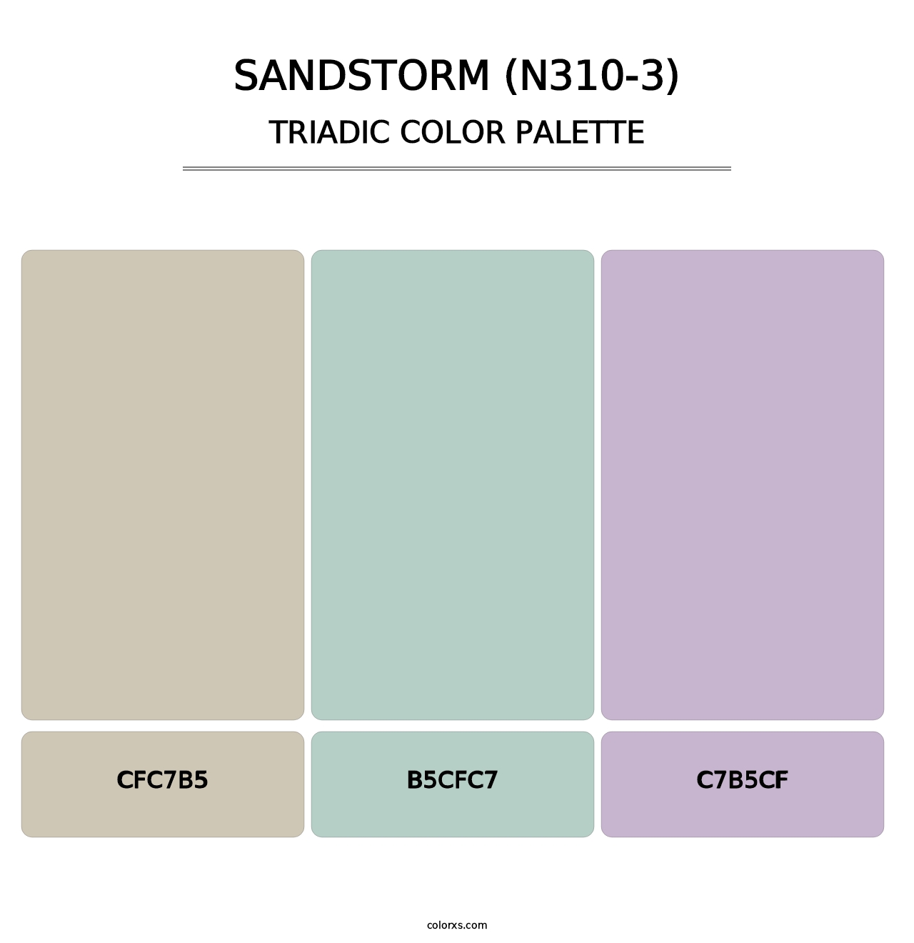 Sandstorm (N310-3) - Triadic Color Palette