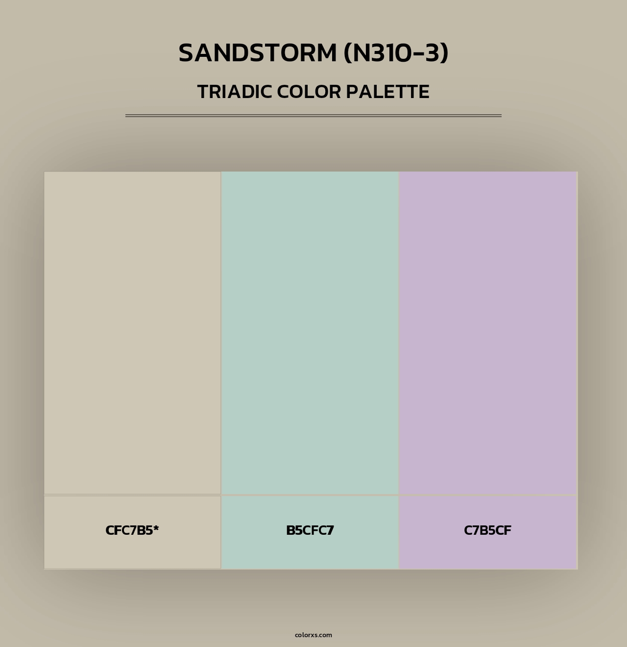 Sandstorm (N310-3) - Triadic Color Palette