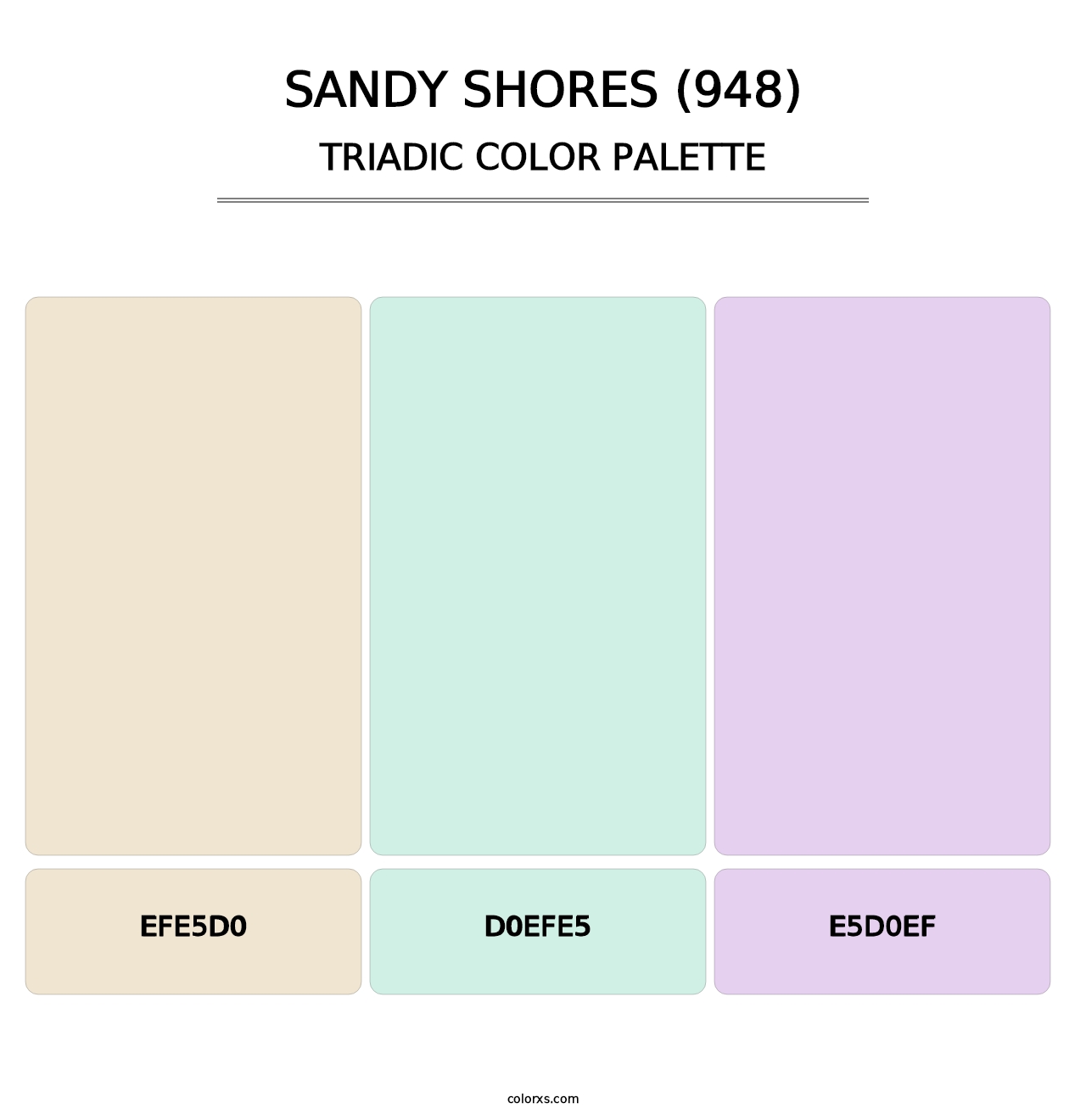 Sandy Shores (948) - Triadic Color Palette