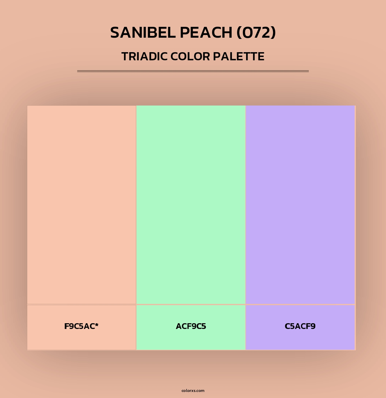 Sanibel Peach (072) - Triadic Color Palette