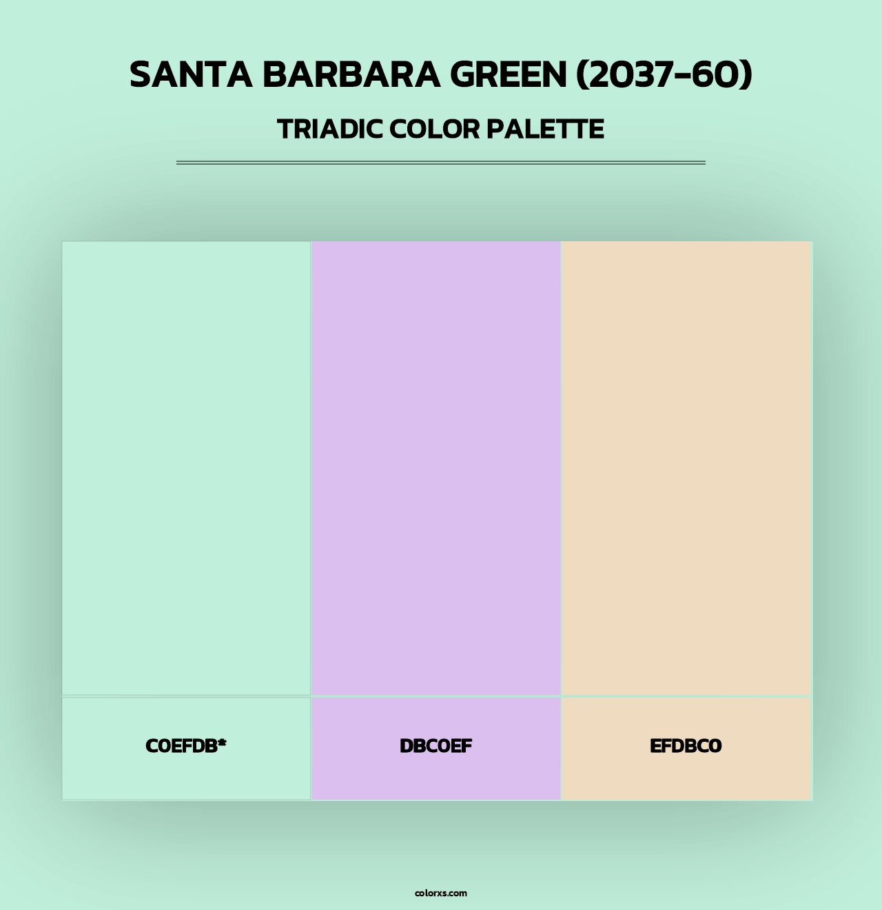 Santa Barbara Green (2037-60) - Triadic Color Palette