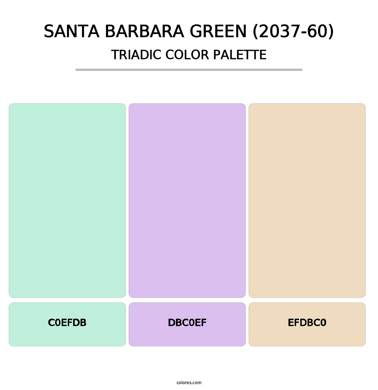 Santa Barbara Green (2037-60) - Triadic Color Palette