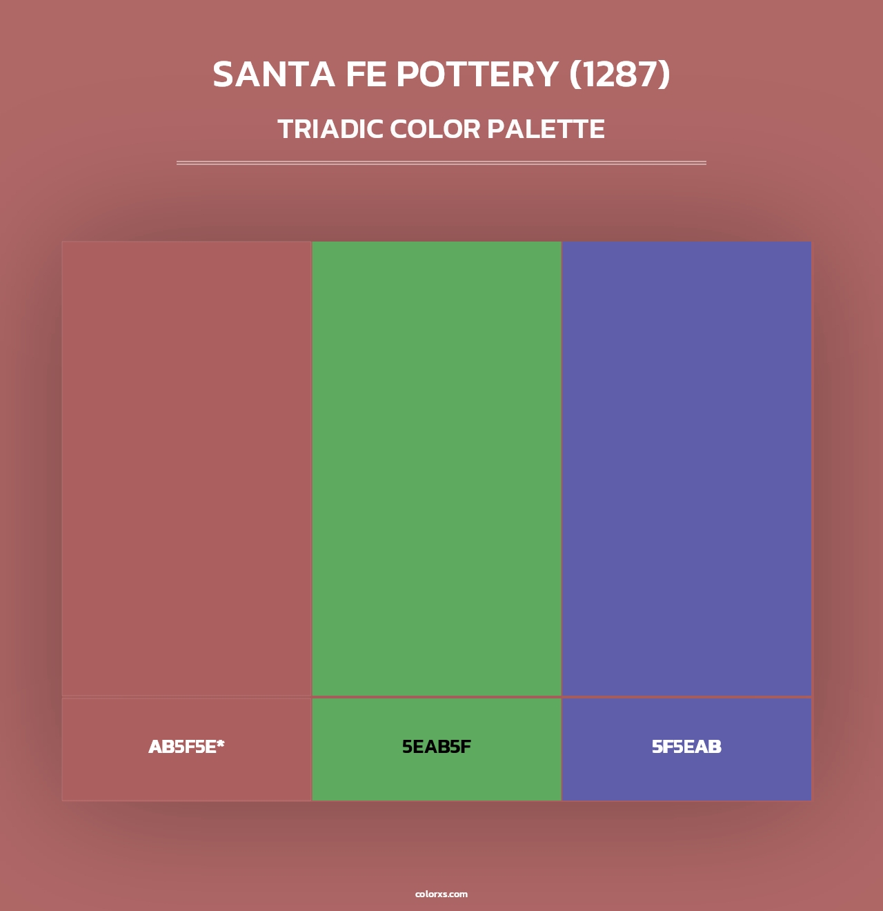 Santa Fe Pottery (1287) - Triadic Color Palette