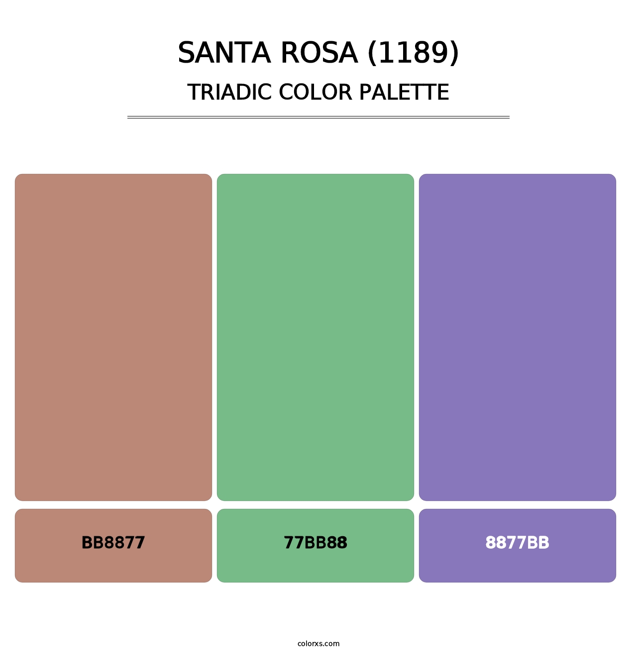 Santa Rosa (1189) - Triadic Color Palette