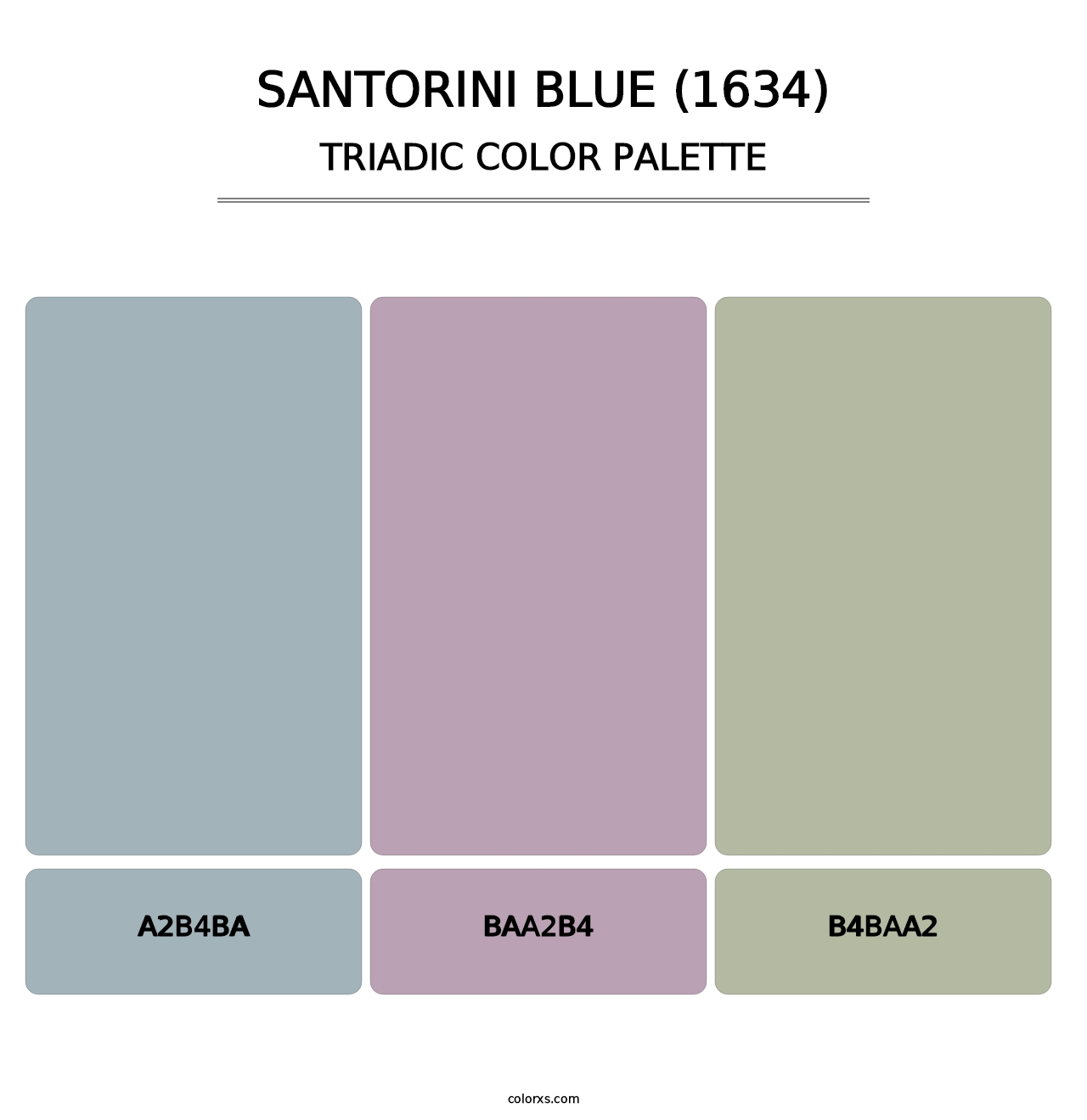 Santorini Blue (1634) - Triadic Color Palette