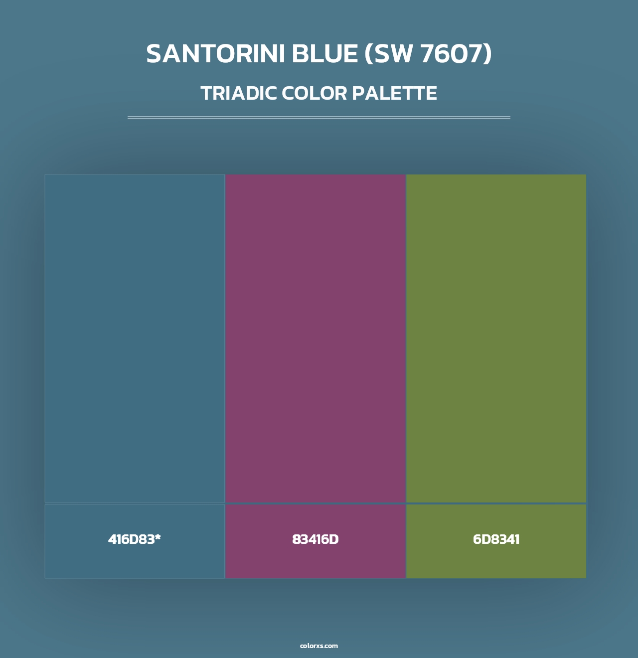 Santorini Blue (SW 7607) - Triadic Color Palette