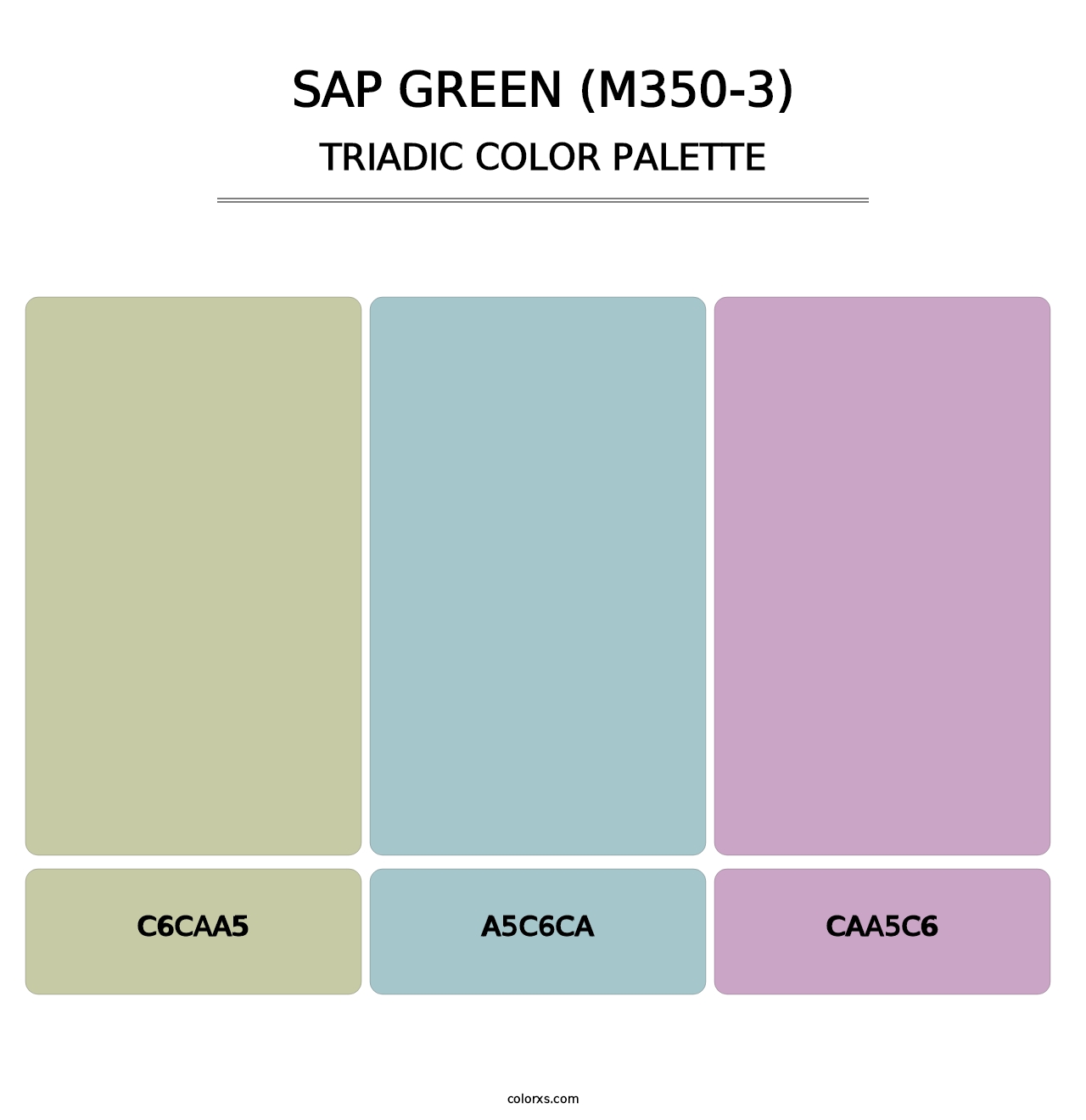 Sap Green (M350-3) - Triadic Color Palette