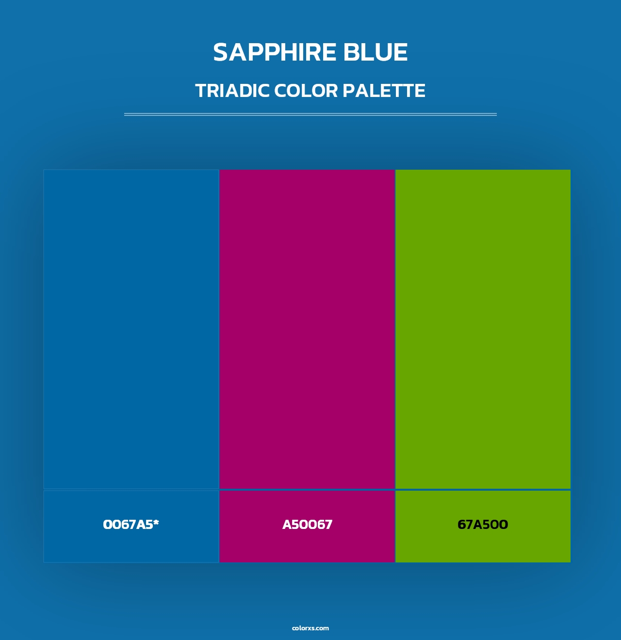 Sapphire Blue - Triadic Color Palette