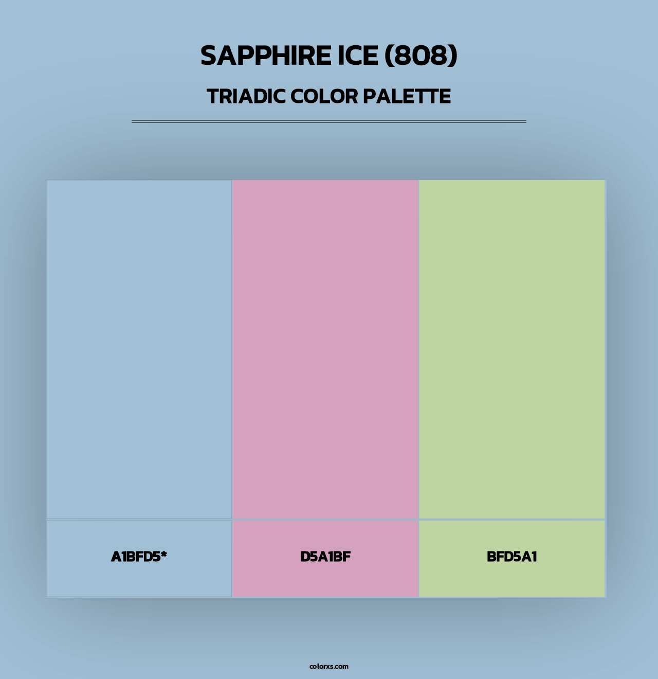 Sapphire Ice (808) - Triadic Color Palette
