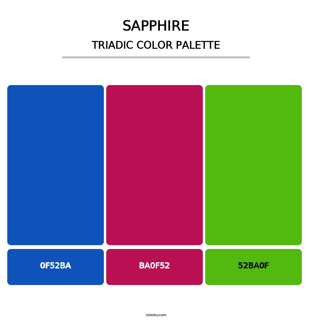 Sapphire - Triadic Color Palette