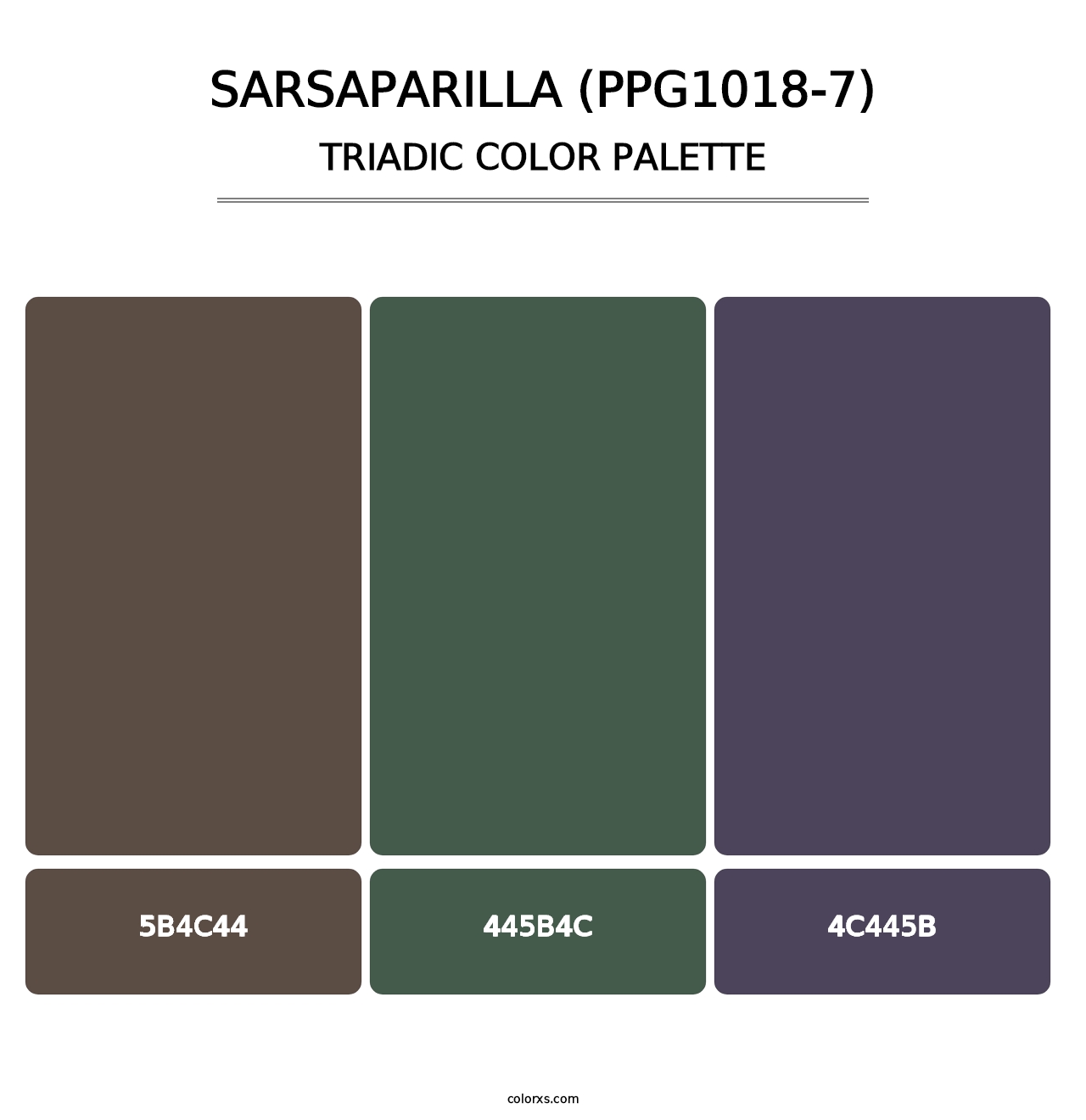Sarsaparilla (PPG1018-7) - Triadic Color Palette