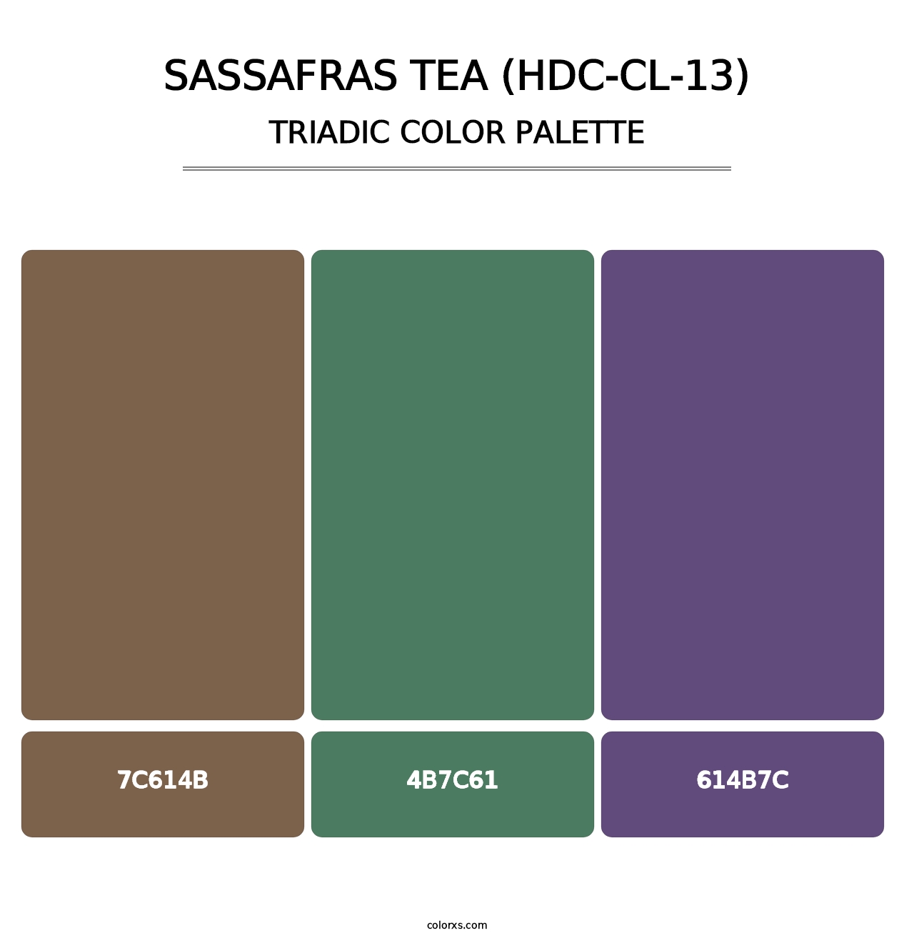 Sassafras Tea (HDC-CL-13) - Triadic Color Palette