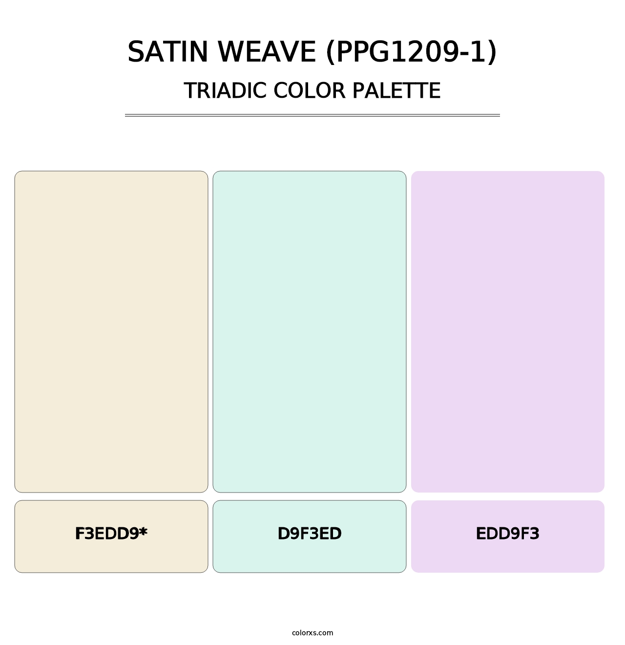 Satin Weave (PPG1209-1) - Triadic Color Palette
