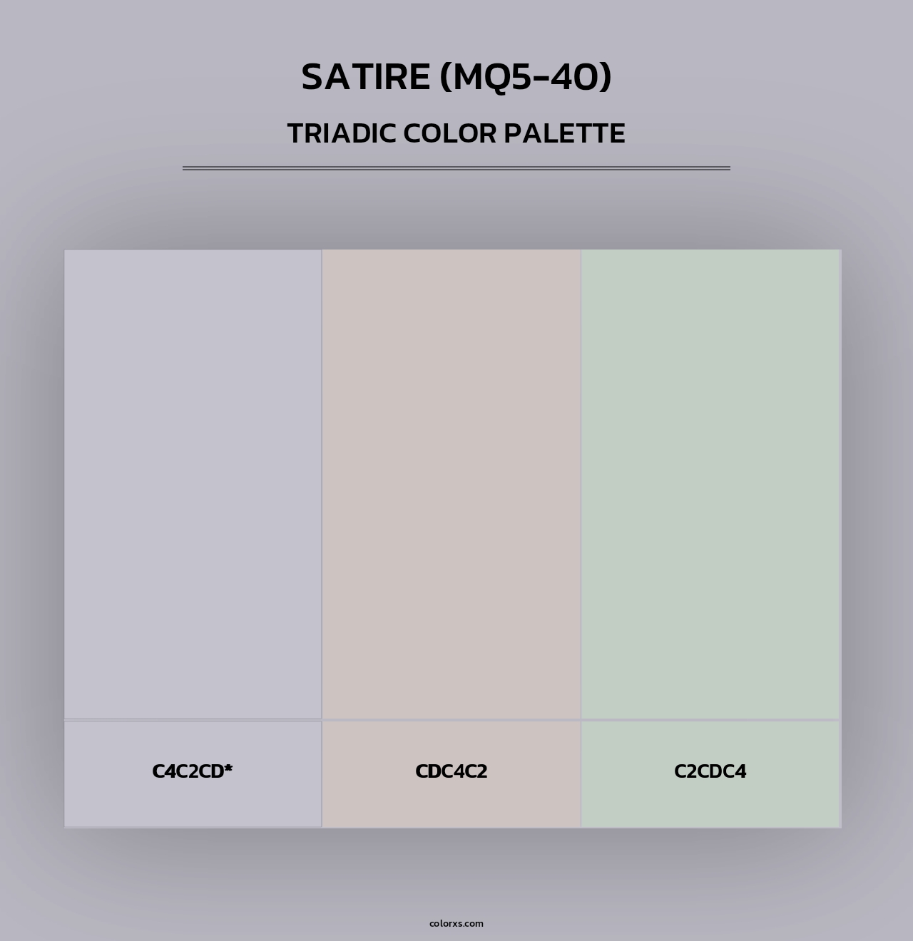 Satire (MQ5-40) - Triadic Color Palette