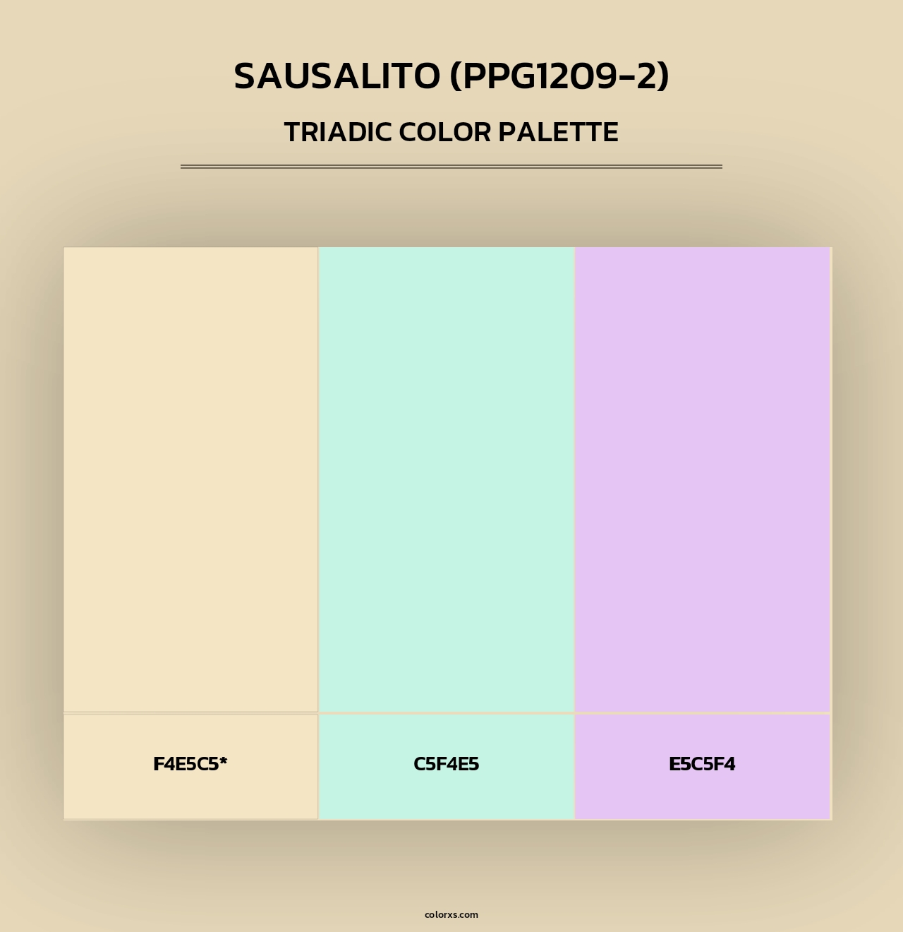 Sausalito (PPG1209-2) - Triadic Color Palette