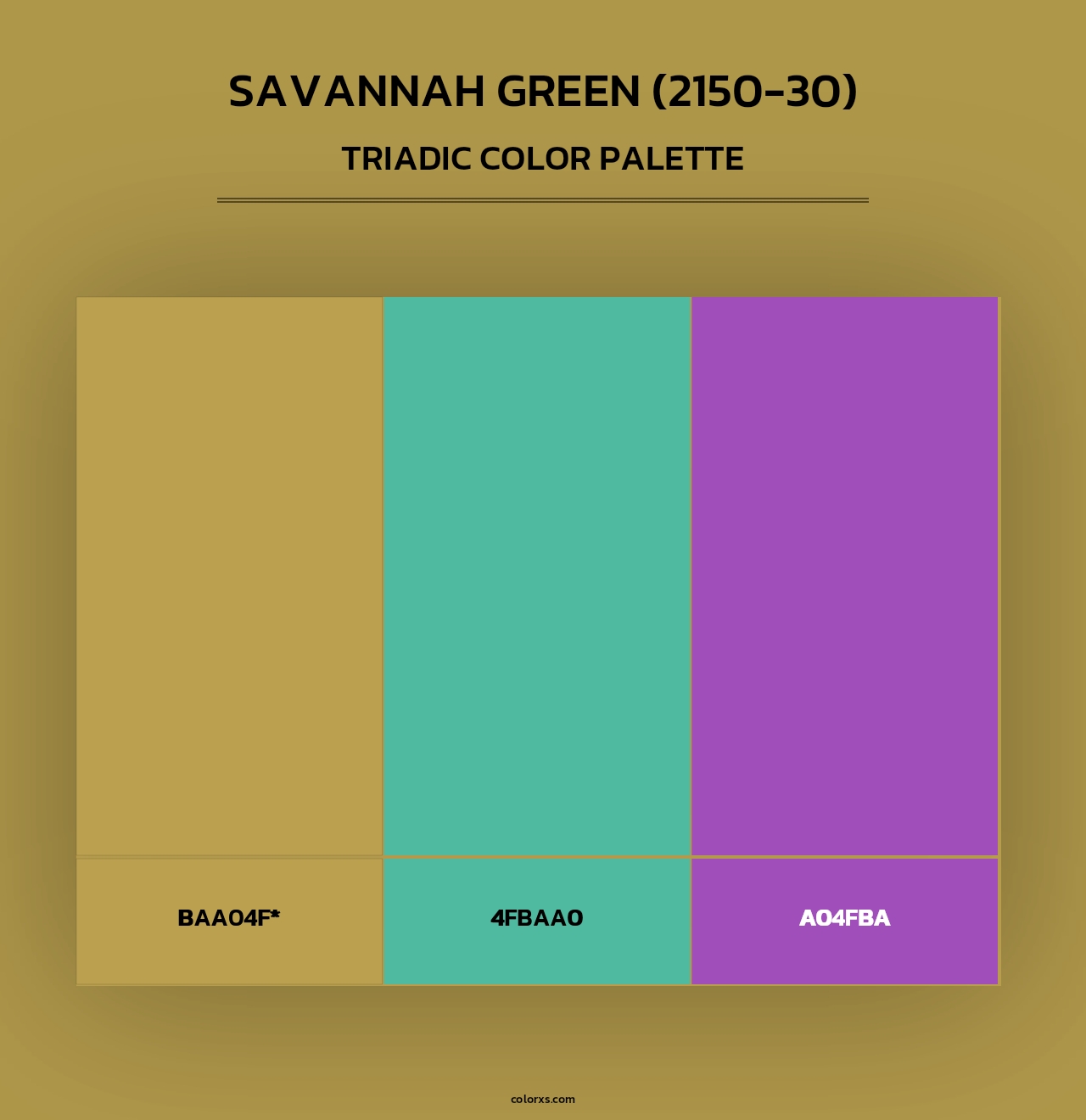Savannah Green (2150-30) - Triadic Color Palette