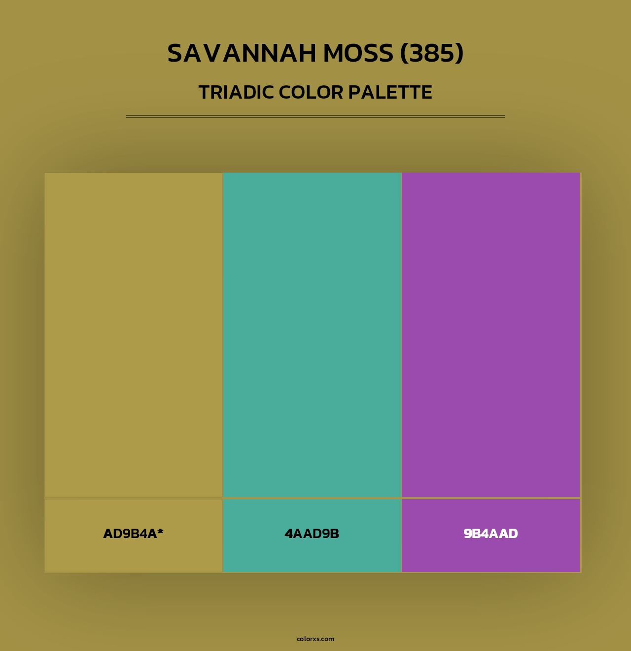 Savannah Moss (385) - Triadic Color Palette