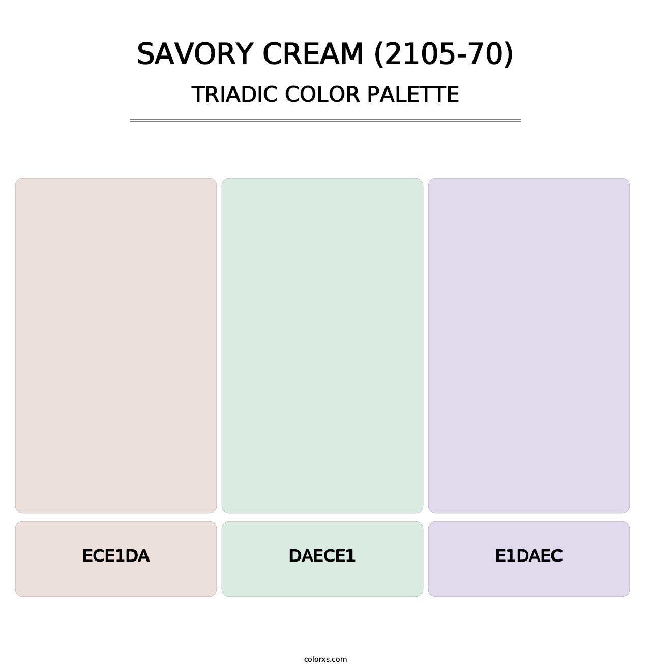 Savory Cream (2105-70) - Triadic Color Palette